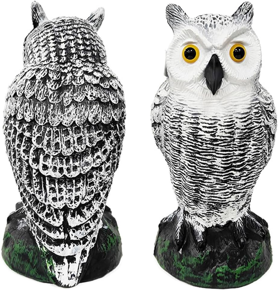MOTRAIN Bird Scare Device/Plastic Owl Statue,Owl Ornament for Indoor & Outdoor Decoration, Effective Birds Deterrent for Garden, Patio, Yard, and Home Decor. image number 5
