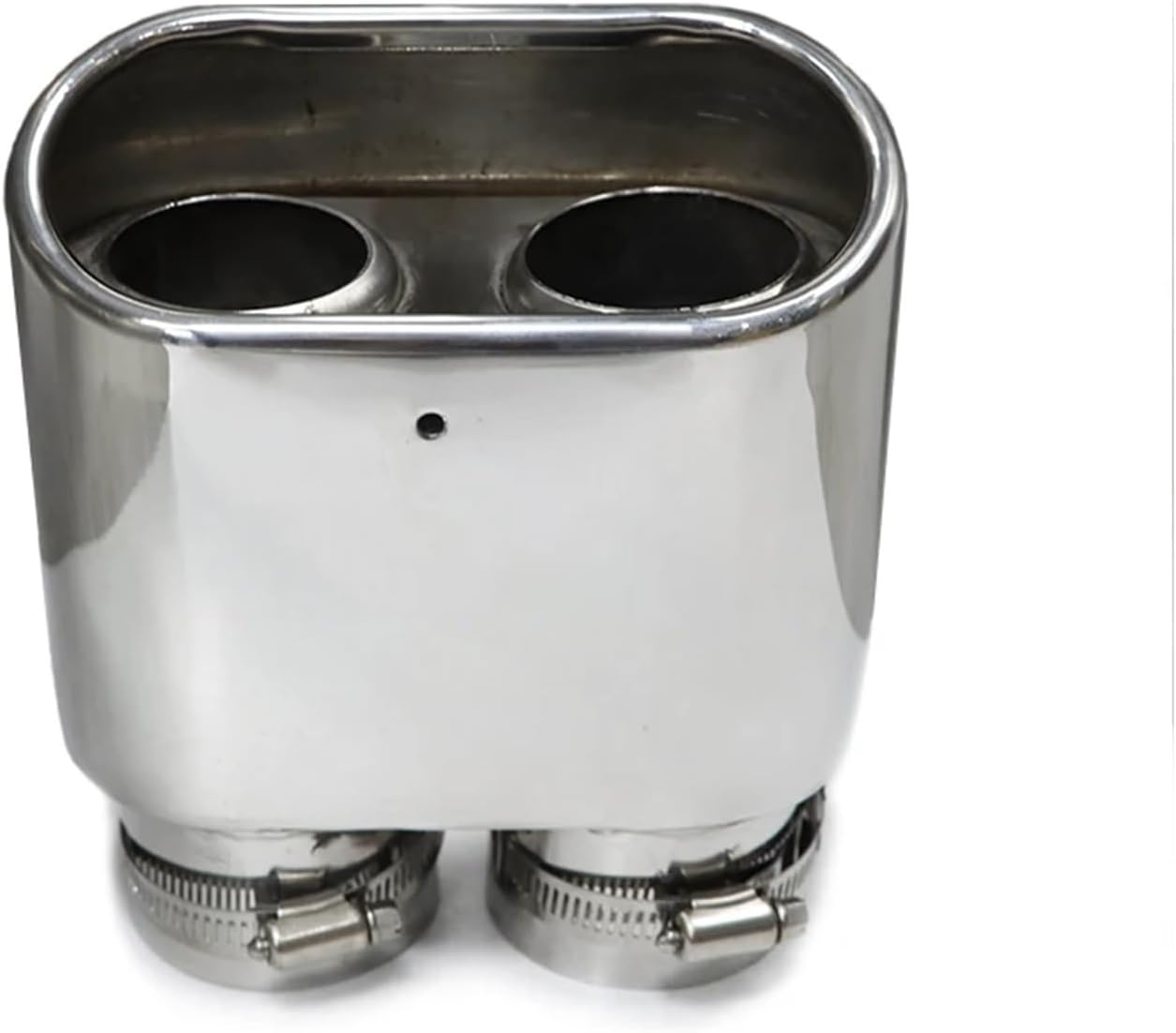 1 Pcs Double Inner Exhaust Tip 304 Stainless Steel Exhaust Tip Square Muffler Tips Compatible for Universal Car 60Mm Nozzle image number 4