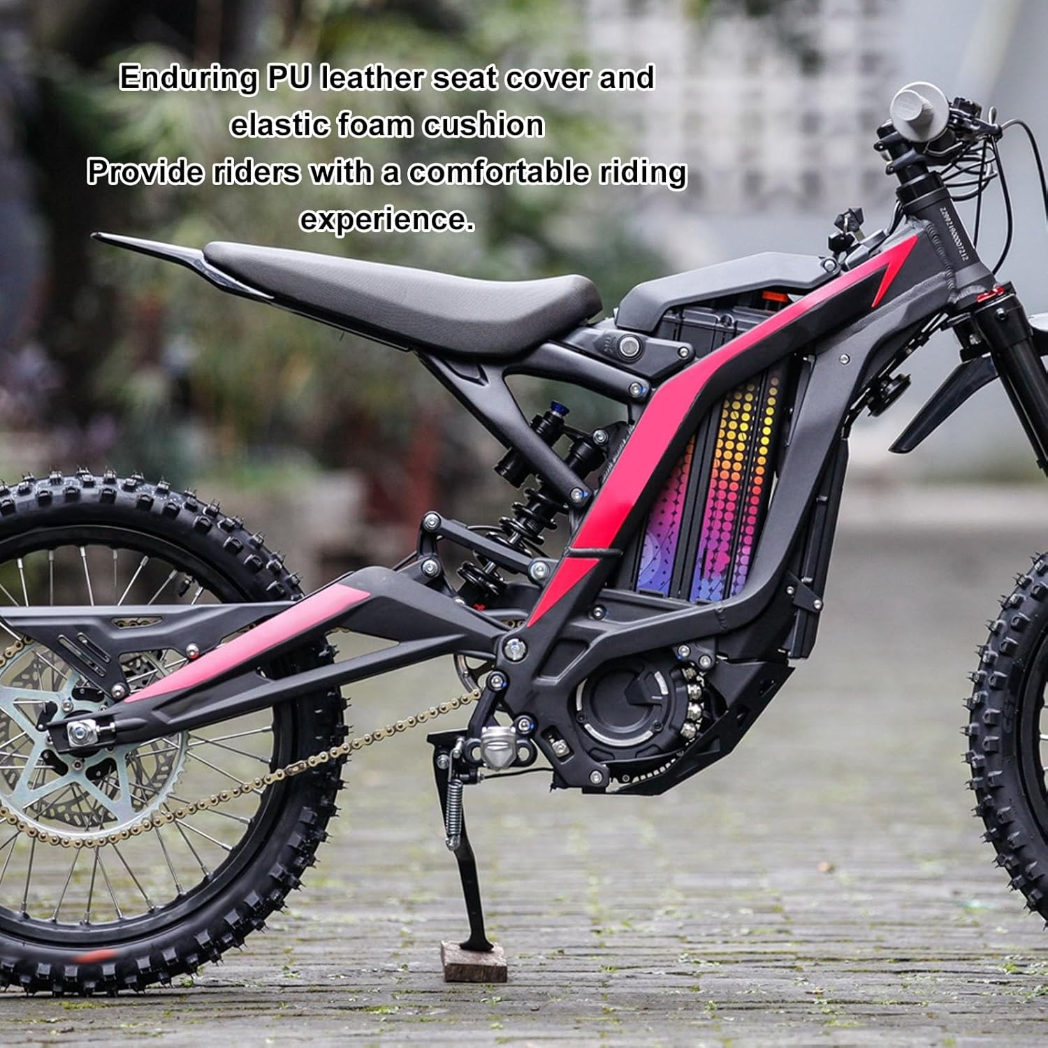 Motorcycle Seat Cushion, Dirt Bike Seat Cover, Motorcycle Protector Seat Cushion Pad Replacement for Sur Ron Sur-Ron Surron Light Bee X Light Bee S image number 5