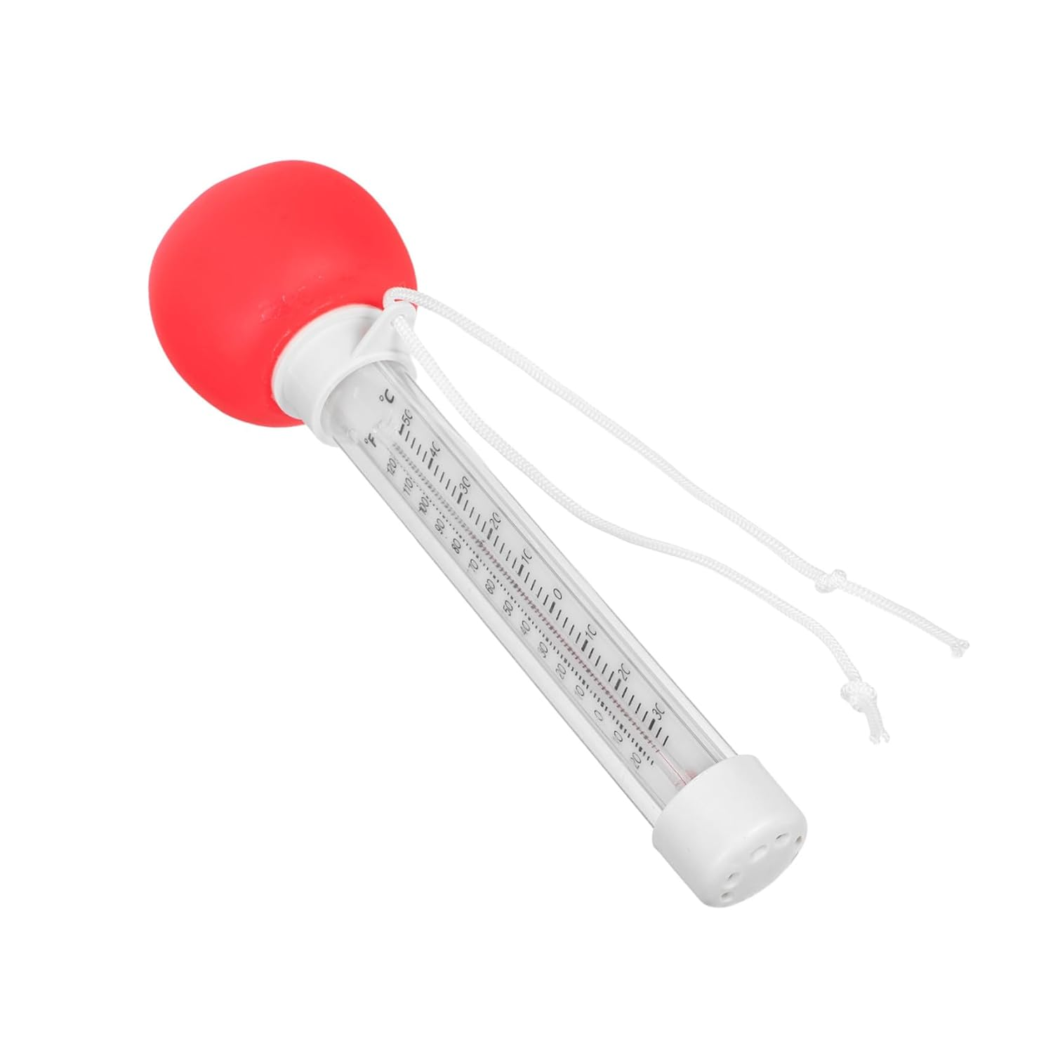 Floating Tomato Pool Thermometer for Easy-Read Large Display Water Temperature Gauge Accurate Floating Bath and Swimming Pool Sensor for Indoor Outdoor Spas Hot Tubs image number 1