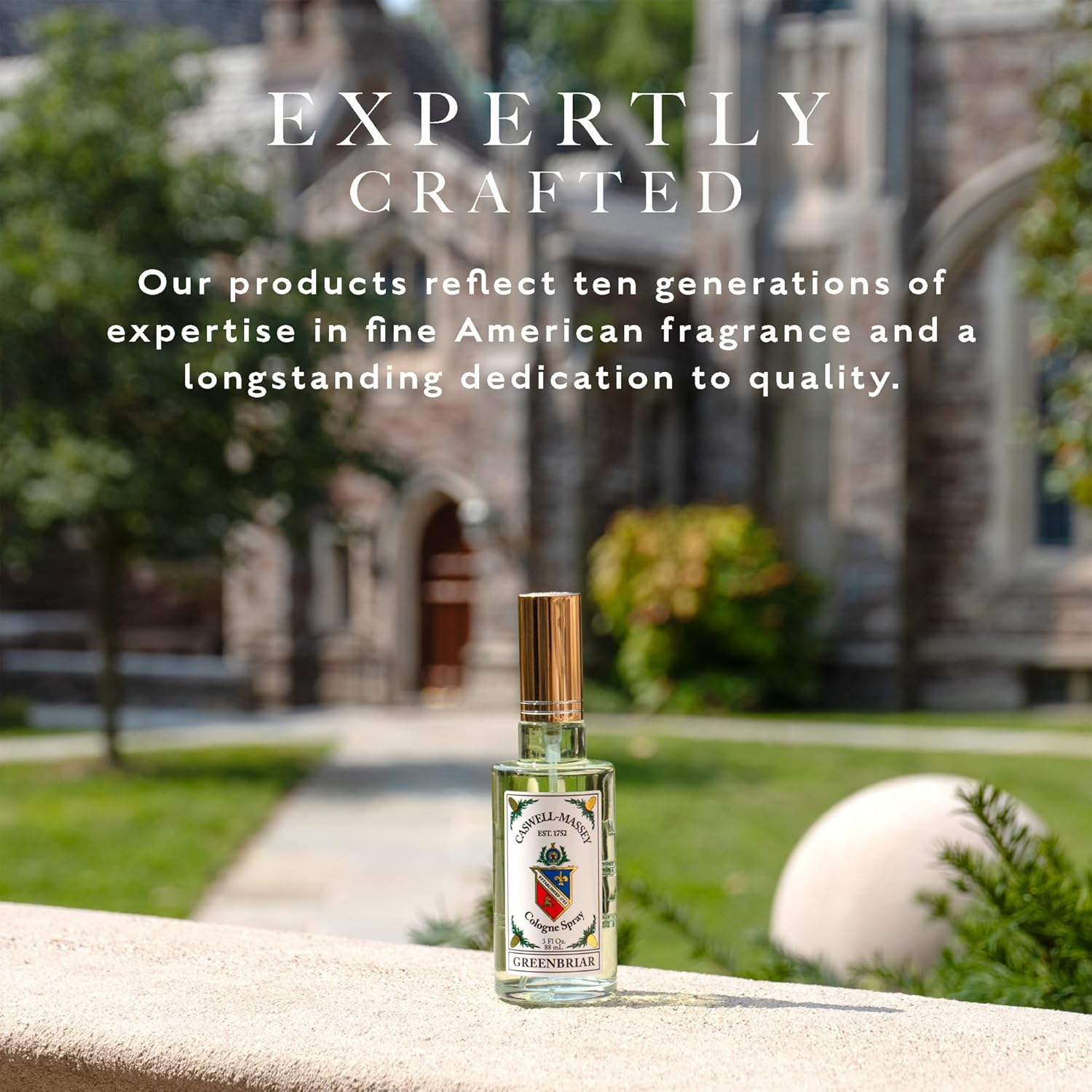 Caswell-Massey Greenbriar Gold Cap Cologne, Men&rsquo;S Cologne with Classic and Zesty Scent with Citrus, Sage & Rugged Velvety Notes, 3 Fl Oz image number 2