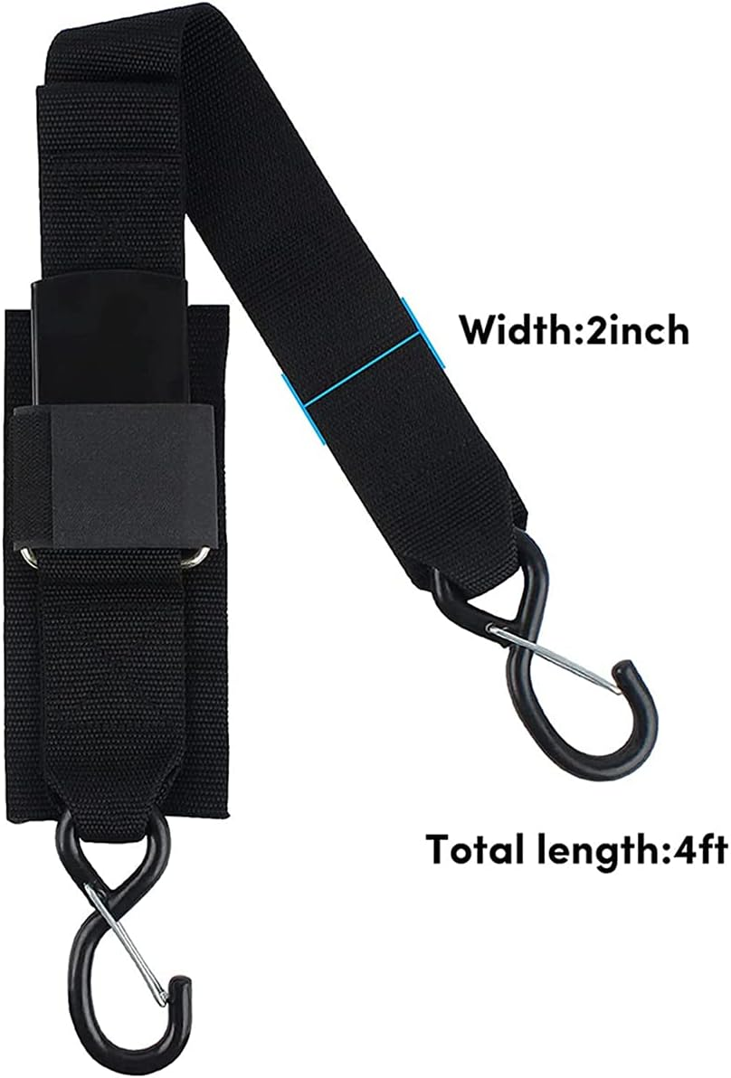 2-Pack Boat Trailer Transom Tie-Down Straps,2In X 4Ft Adjustable Transom Straps with Quick Release Buckle image number 1