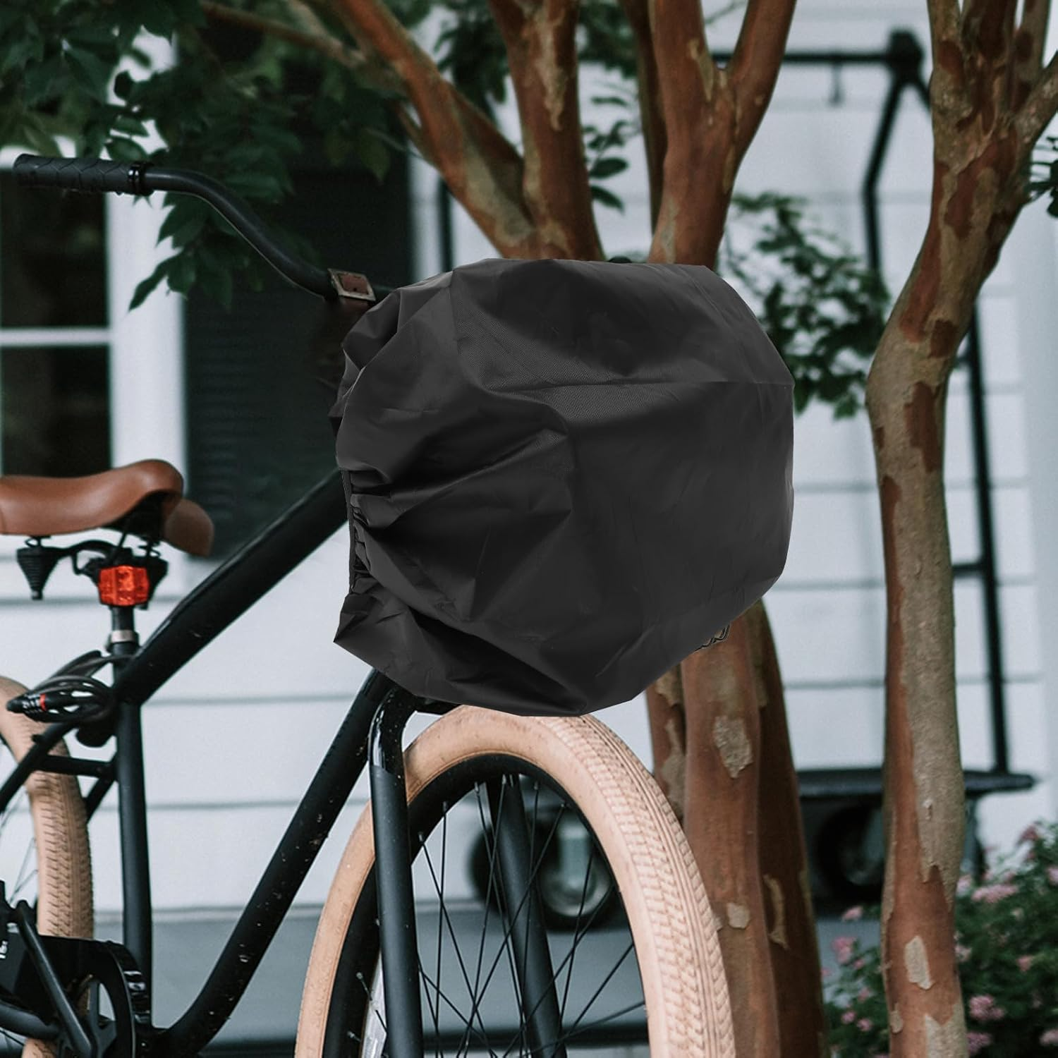 BESPORTBLE Waterproof Bike Basket Cover &ndash; Heavy-Duty Canvas Protector for Electric Bikes, Outdoor Cycling, and Front Baskets (Black) image number 1