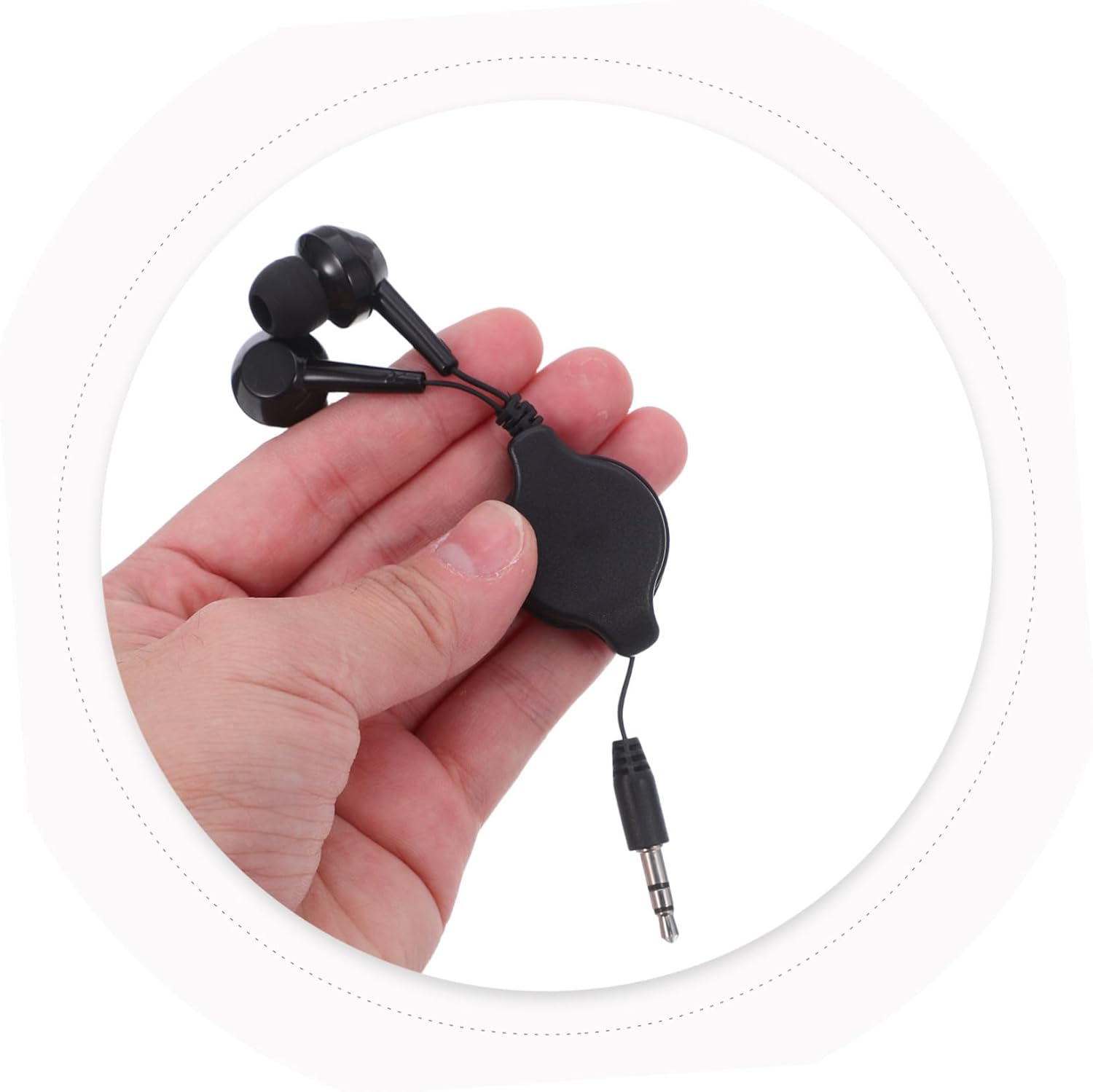 Gatuida 2Pcs Retractable Earbuds Wired In-Ear Headphones Lightweight Stable Fit Noise-Isolating Earphones for Mobile Laptop Gaming Compact Tangle image number 5