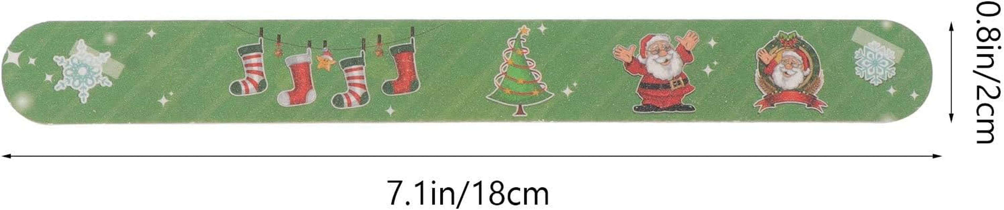 Angoily 36 Pcs Christmas Nail Files, Assorted Color Board, Manicure Pedicure Grit Tools for Diy Nail Art and Salon 7. 08 Inch image number 3