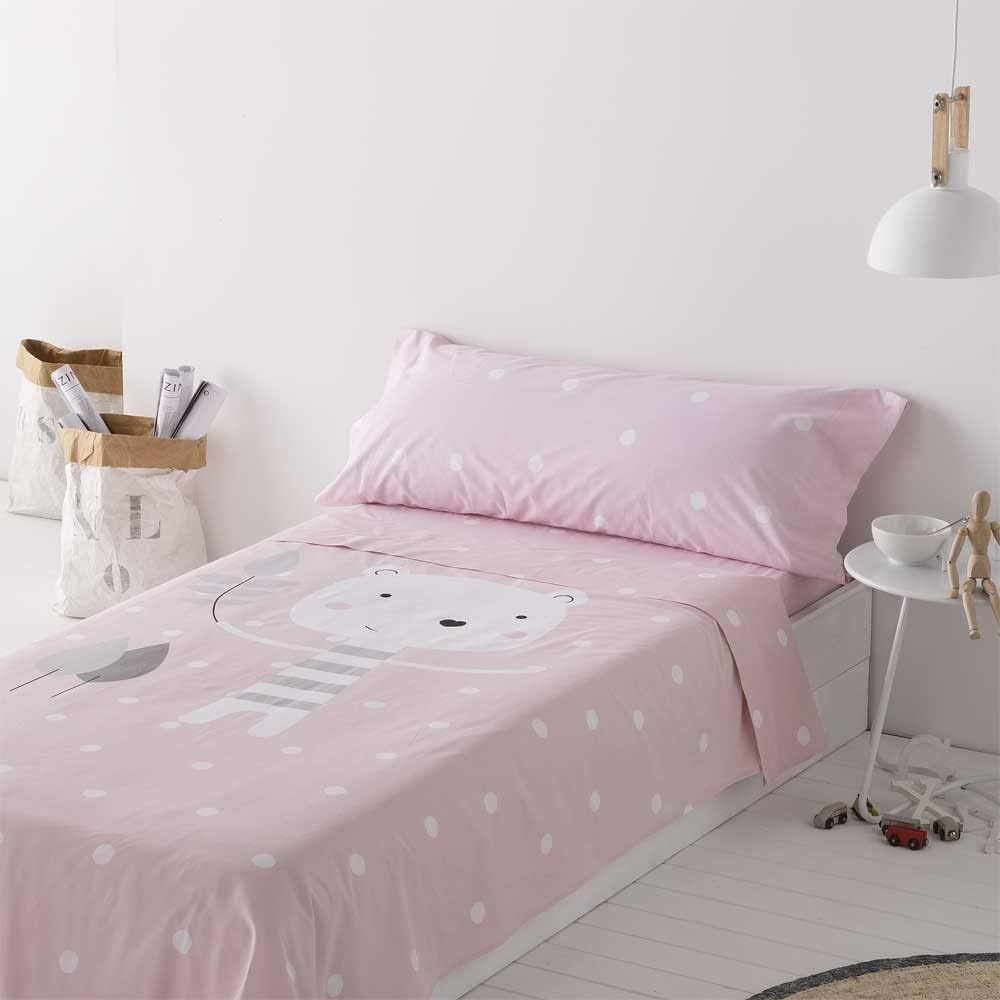 COTTON Artean Children'S Duvet Cover Set 105 X 190/200 Cm 100% Cotton Pink