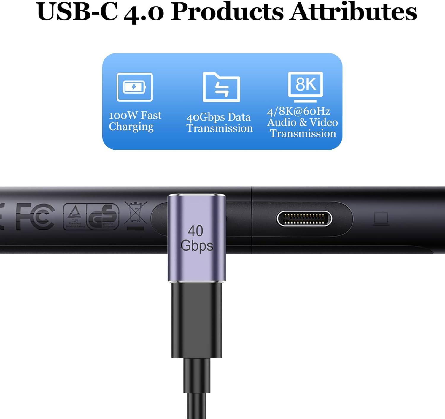 3 Pack USB C 90 Degree Adapter, Right Angle&Middle Angle and Side Angle 90 Degree Right Angle Type C Male to Female Adapter Support 240W Power Delivery, for Laptop, Tablet and Phones image number 4