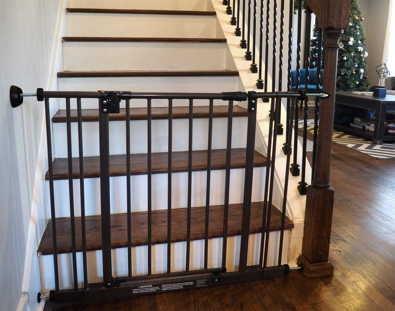 Small Wall Protector 4 Pack - Black - Cup Pads to Guard Your Walls from Pressure Mounted Baby Gates, Pet Gates, Safety Gates, Shower Curtain Rods, and More (4 Pack, Black) image number 2