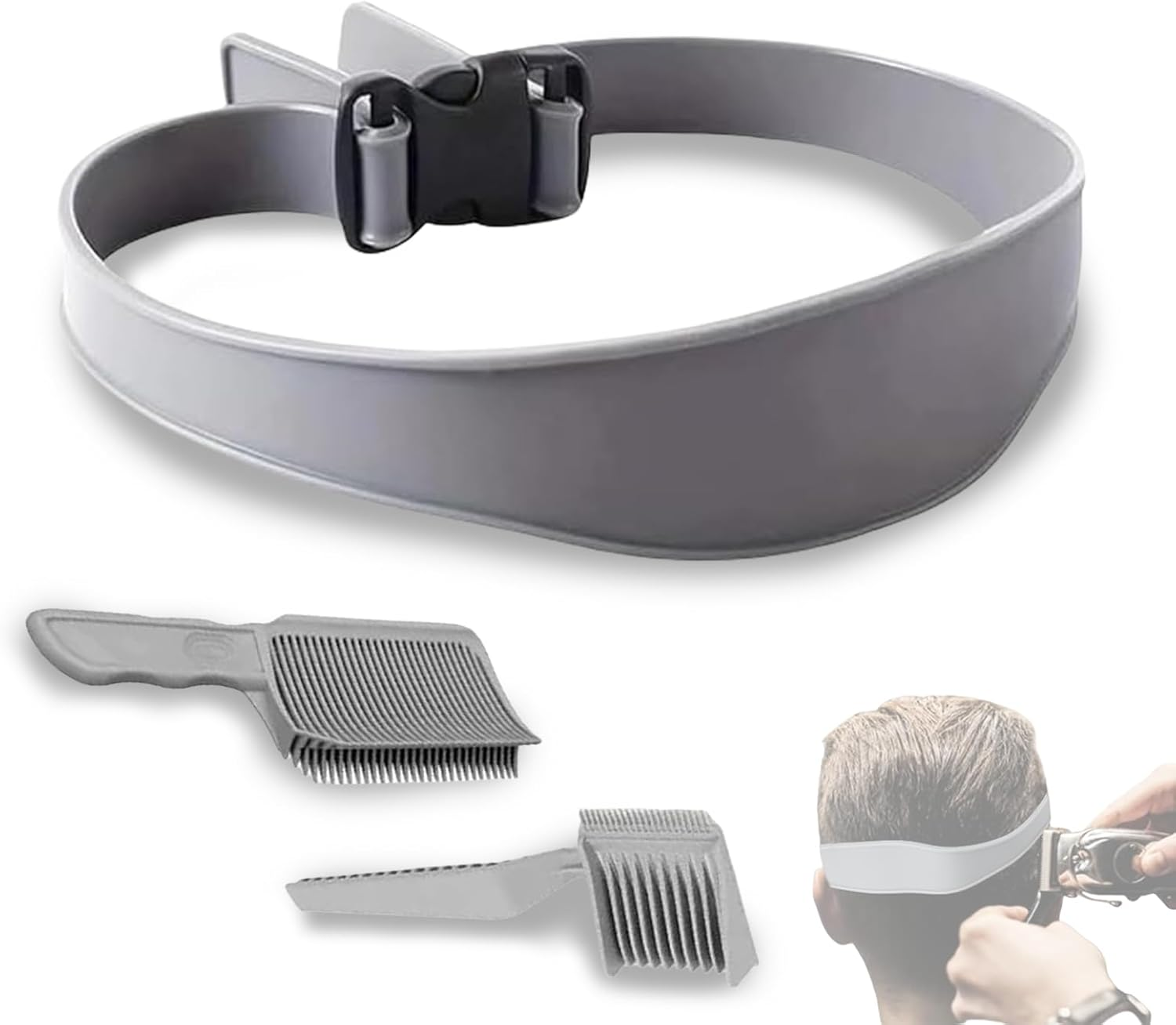 Hrenvaxil 3PCS Hair Combs, Fade Comb Men'S Hair Cutting Stencils with Trimming Guide - Professional Hair Tools