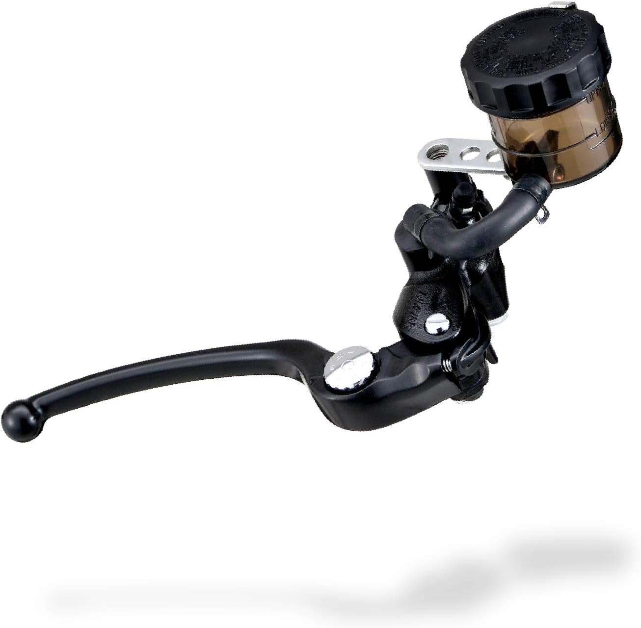 Daytona 39984 NISSIN Motorcycle Radial Brake Master Cylinder Vertical 5/8" (11Mm - 1/2" Horizontal Equivalent) Black Body/Silver Short Lever Smoke Tank