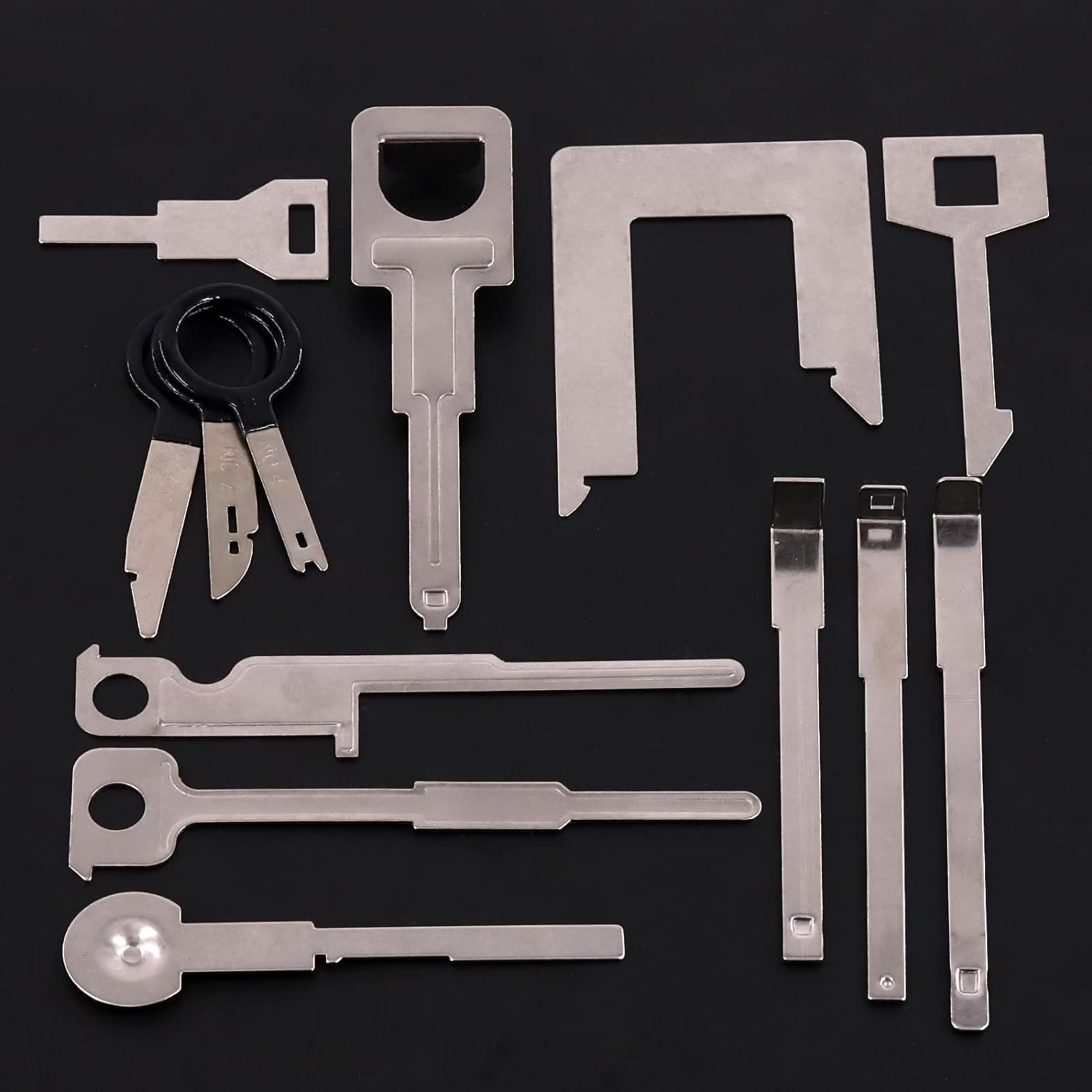 Swpeet 39Pcs Professional Radio Removal Keys Tool Kit, Stereo Radio Removal Tool Key Kit Car and Truck Stereo DIN Removal Keys Stereo Compatible with Mercedes/Bmw/Vw/Audi/Ford image number 1