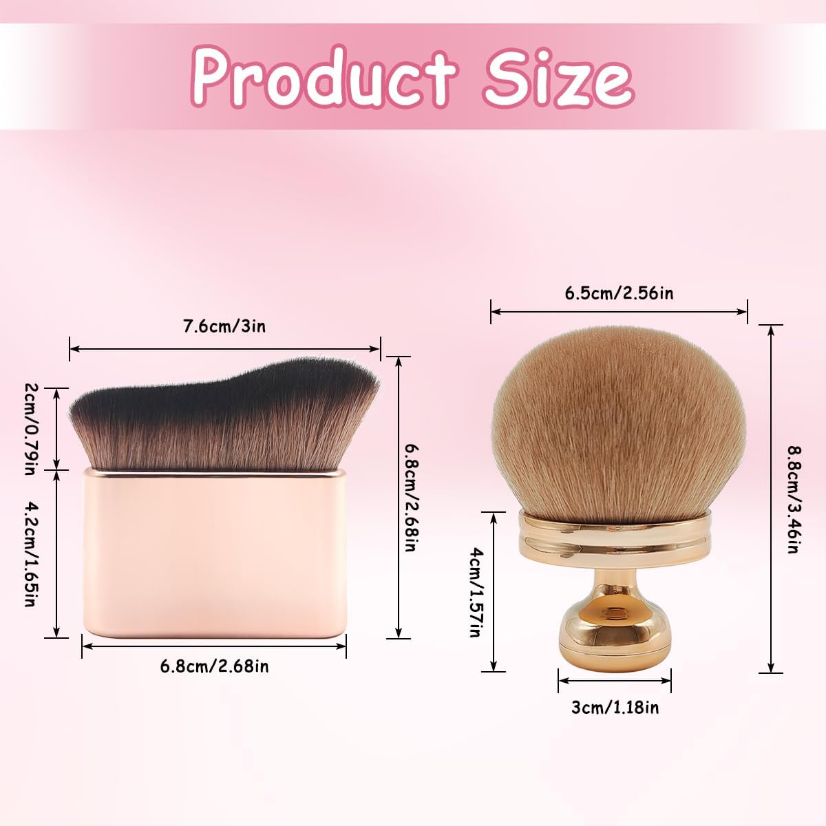 Self Tanner Blend Brush, Yucool Extra Large Body Makeup Brush, Self Tanning Brush Applicator, Oval Face Leg Makeup Brush image number 5