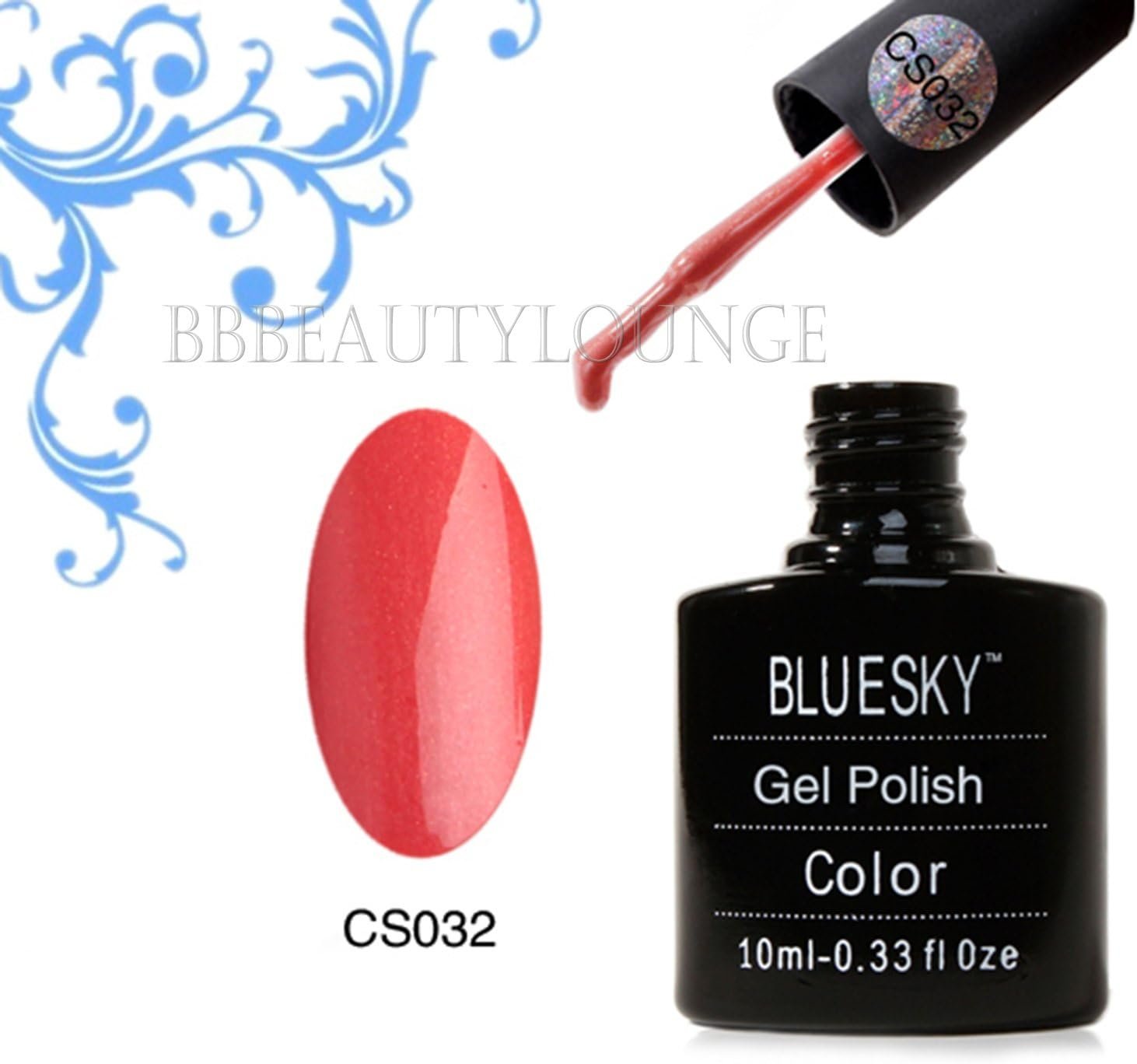 Bluesky Coral Reef Gel Nail Polish 10 Ml, Coral Red