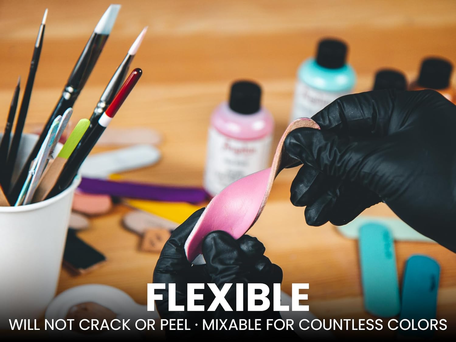 Angelus Neon Leather Paint - Emerald Green image number 7