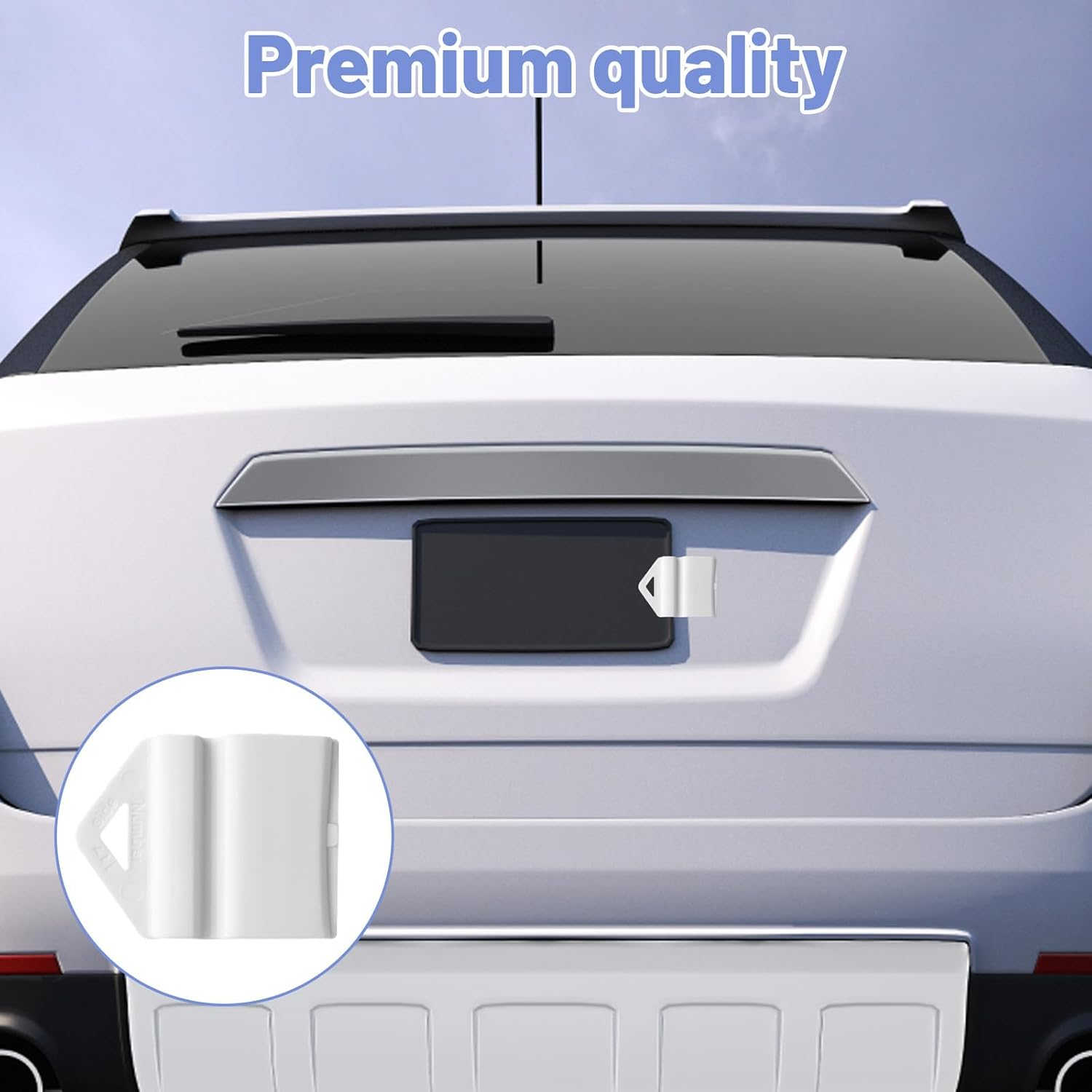 8 Pcs White Clip It on Clips License Plate Holder - Licence Clip for Cars - Easy to Attach & Removed - for L Plate & P Plate image number 5