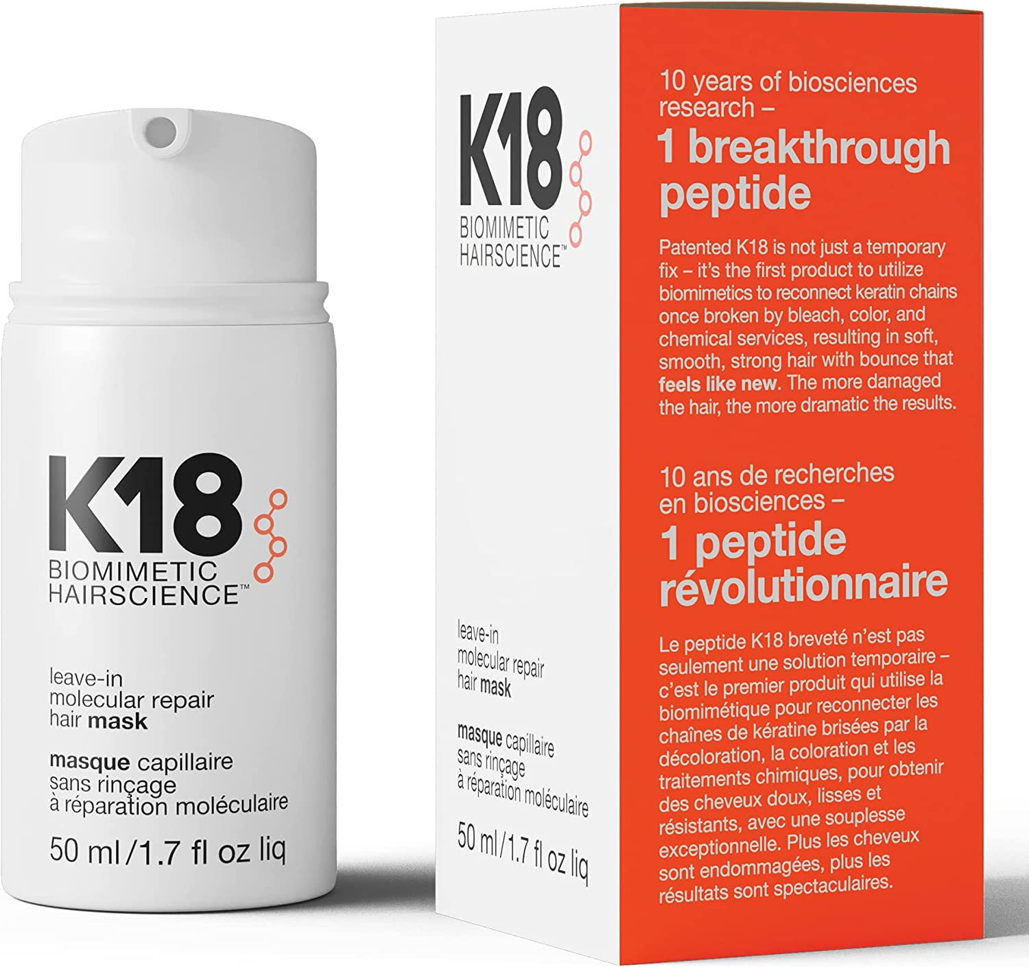 K18 Hair Leave-In Molecular Repair Hair Mask 50 Ml image number 2