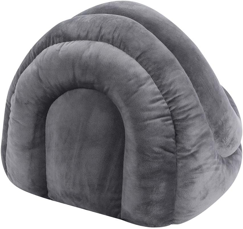 Paws & Claws Plush Velvet Cat Cave, Grey, 42 X 40 X 38 Cm Size