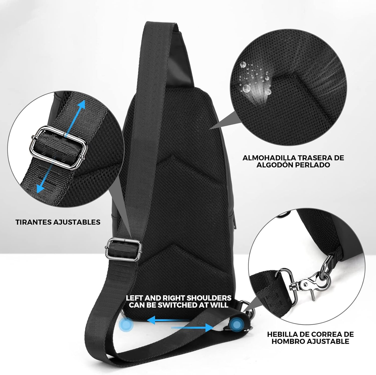 Arctic Hunter Men'S Crossbody Sling Bag &ndash; Compact Water-Resistant Chest Bag with Headphone Port & Anti-Theft Design, Fits Ipad Mini, Multi-Pocket Daypack for Travel, Hiking, Outdoors & Work XB13006