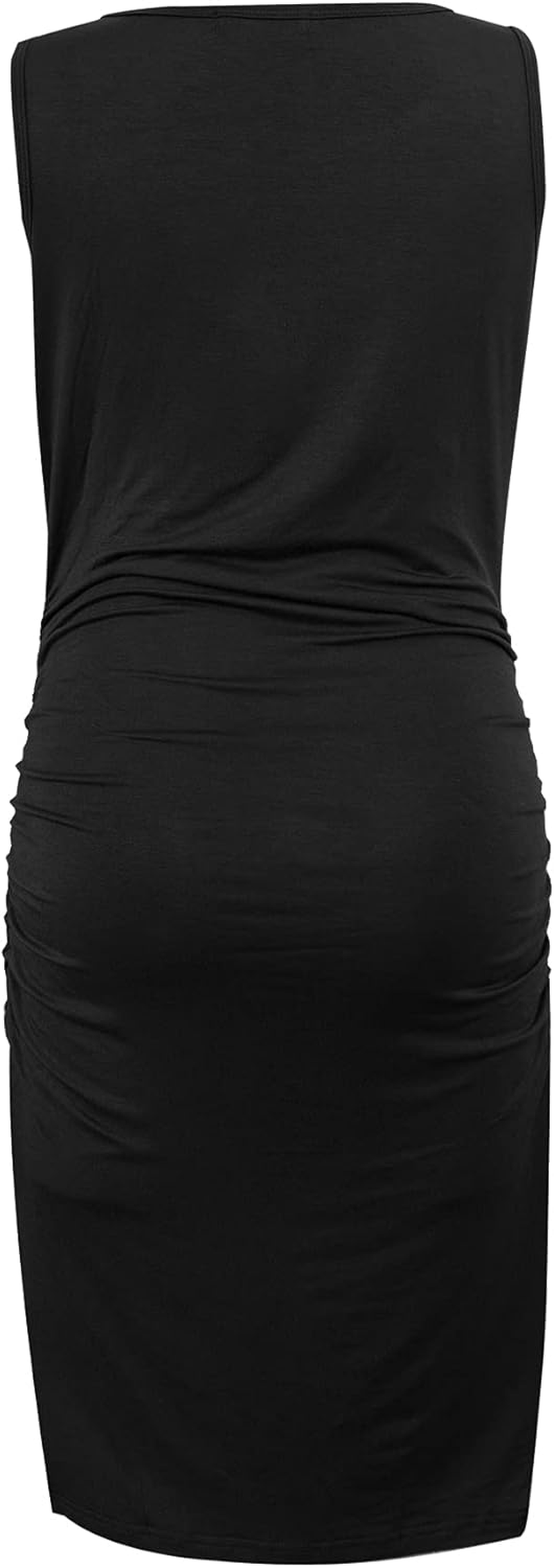 Smallshow Women'S Sleeveless Maternity Dress Ruched Pregnancy Clothes image number 6
