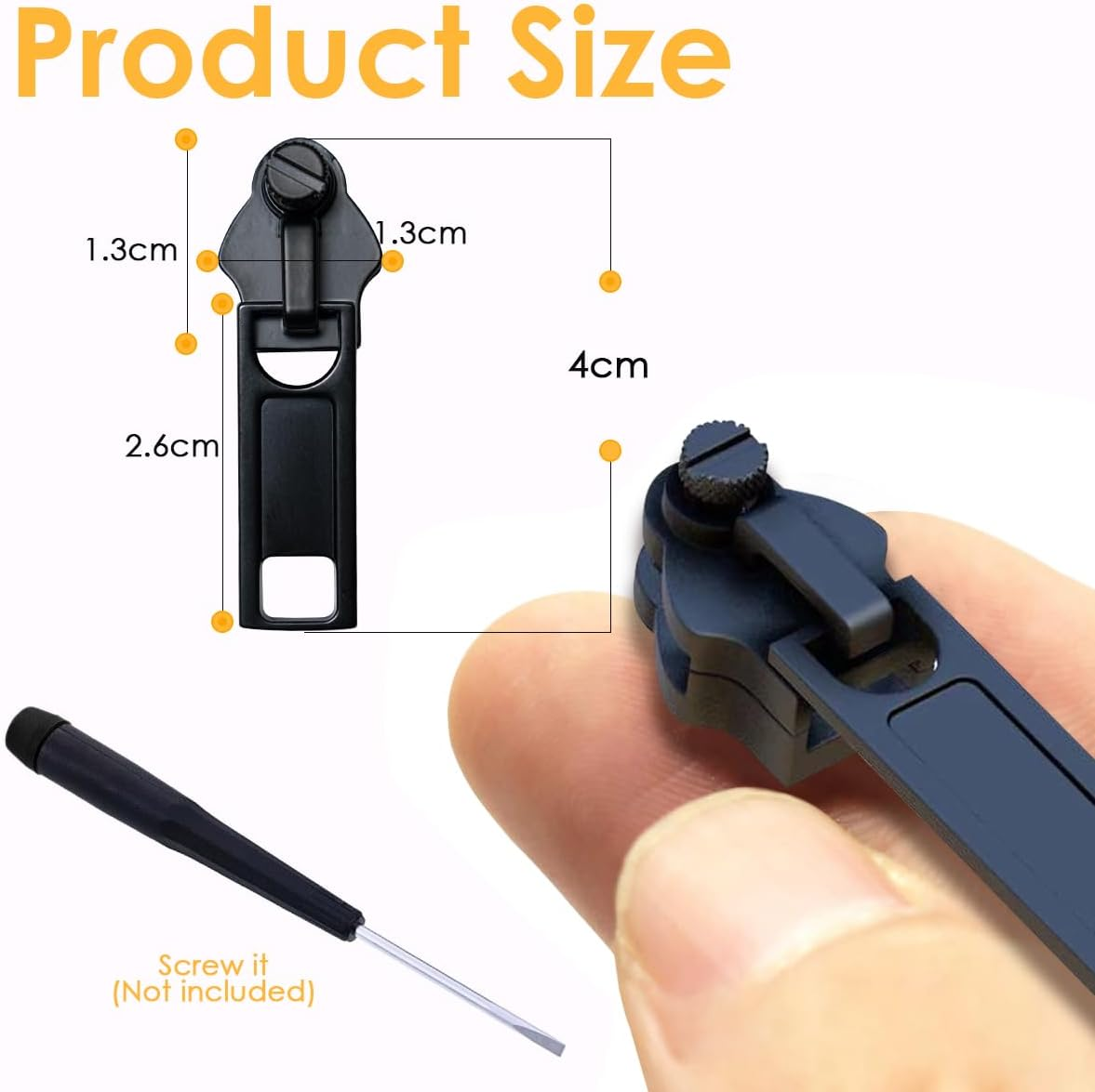 Universal Zipper Repair Kit for Jackets, Luggage, Bags,Backpack Self-Assembly, Zipper Replacement Repair Kit for #5 Zippers (Black,3Pcs) image number 5