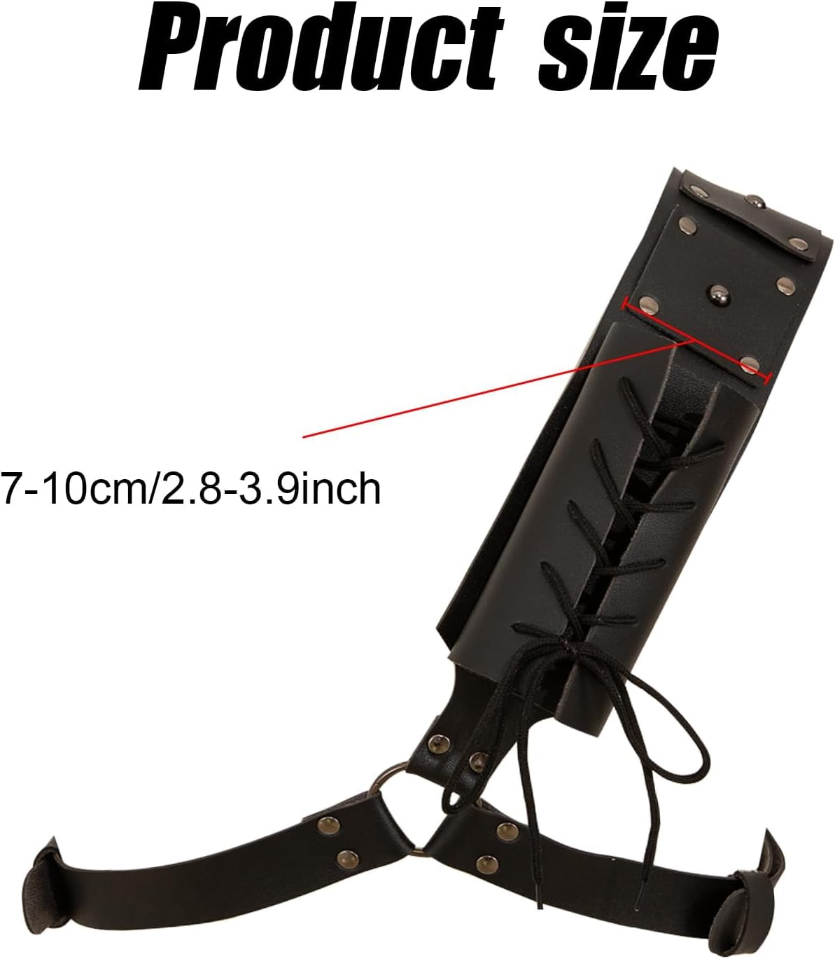 HDBHBH Medieval Sword Back Holster - Leather Shoulder Sheath for Viking Cosplay, Adjustable Sword Belt Frog Holder, Renaissance & Warrior Costume Accessory image number 3