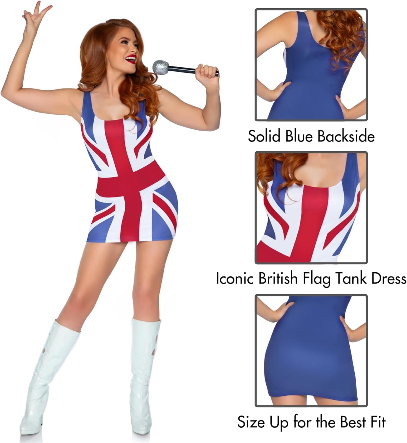 Leg Avenue 86909 10105 British Flag Dress Women'S Costumes, Multicoloured, S-M image number 5