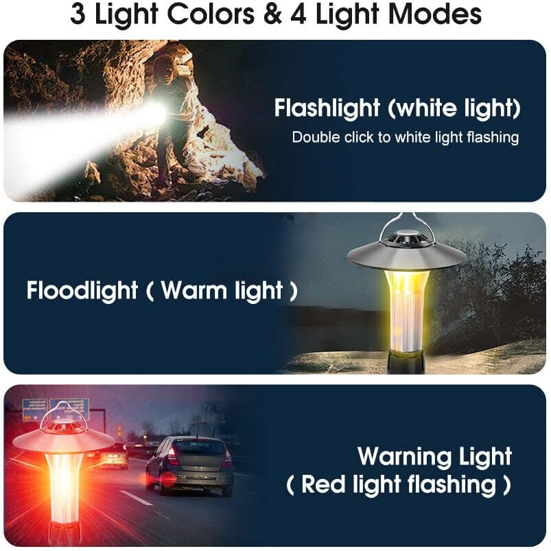 USB Rechargeable Lanterns Portable Hanging Lamp Camping Lights Mini Tent Light image number 5