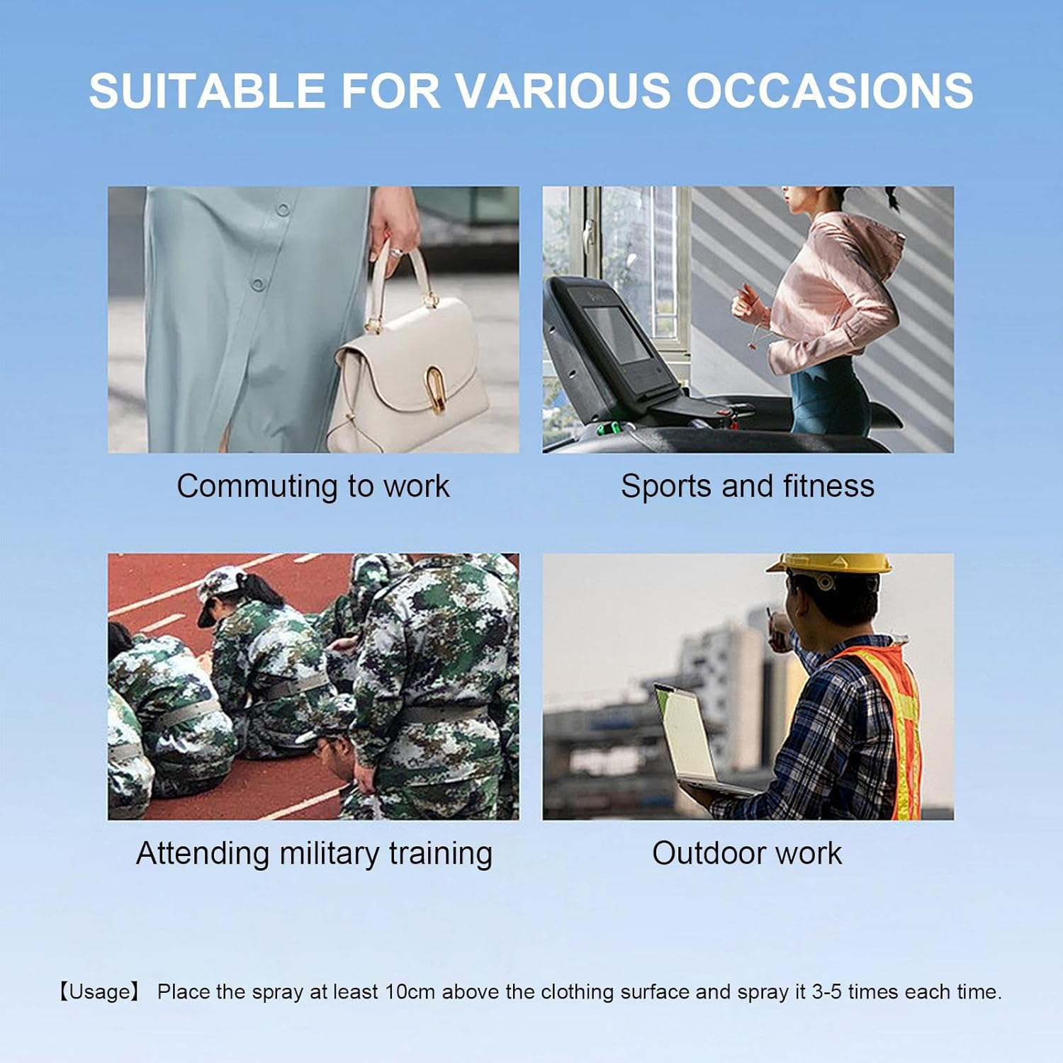 Krujecnt Cooling Spray for Clothes, 100Ml Instant Fine Mist Cool down Spray, Portable Natural Plant Fresh Coolant Scent for Hot Weather, Summer, Students, Outdoors, Boys, Girls image number 4