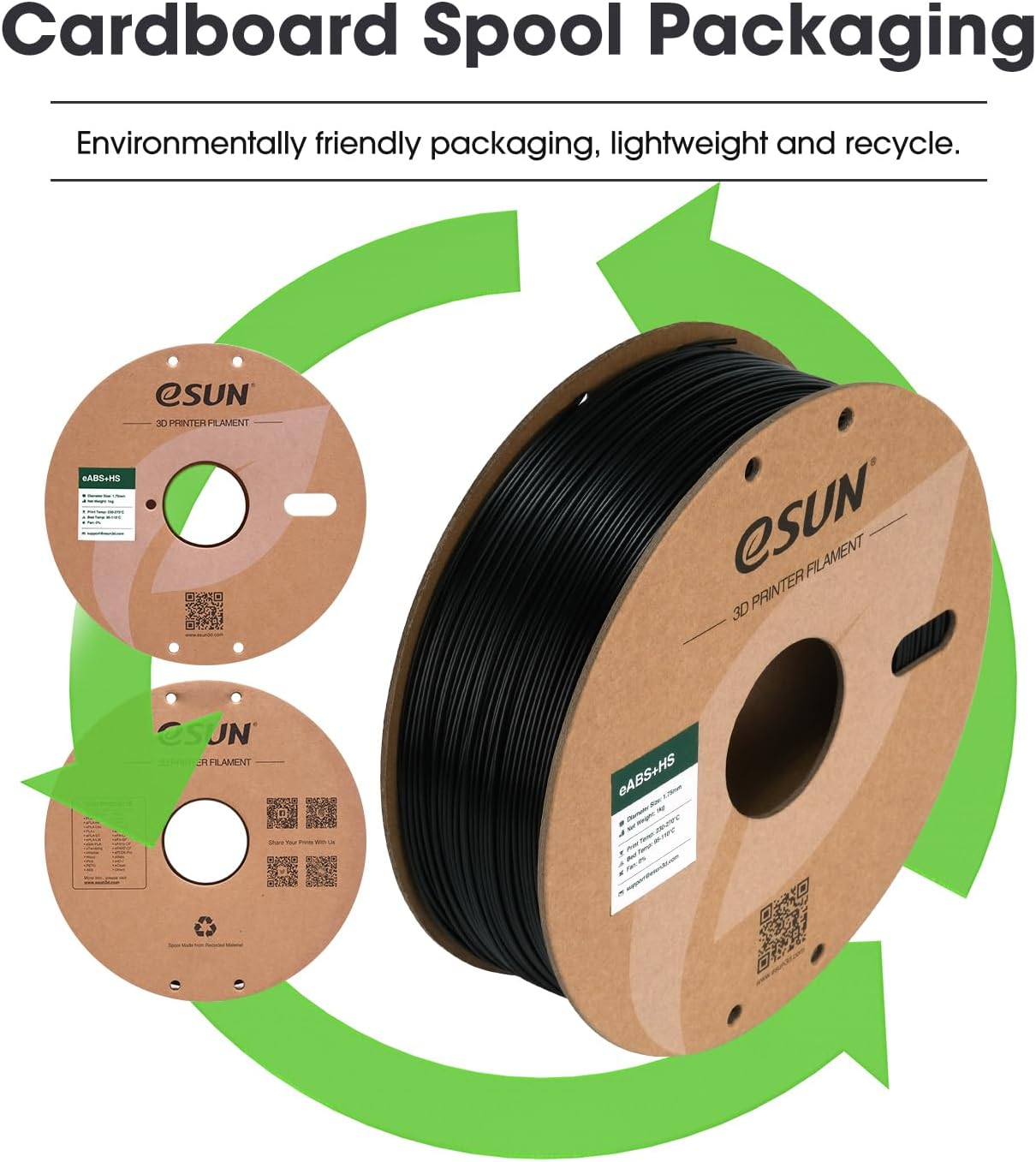 Esun ABS PRO Filament for 3D Printers High Speed ABS PRO 3D Printer Filament 1.75Mm Dimension Accuracy +/- 0.02Mm 1KG (2.2 LBS) Spool Fast Printing ABS 3D Printing Material，Black - Blue image number 4