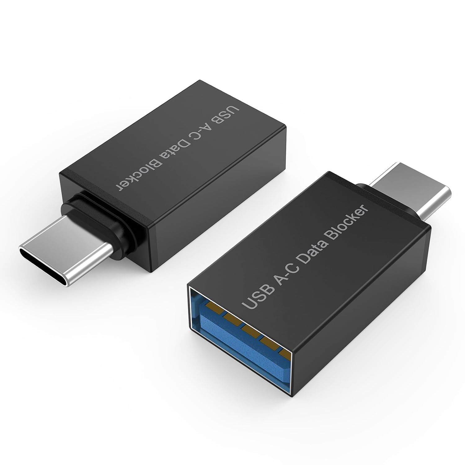 MMOBIEL USB-C Data Blocker & USB-A Data Blocker [2 Pack] Defender &ndash; Protect against Juice Jacking &ndash; Charge Only Adapter, Safe Charging - Data Blocking Adapter &ndash; Black image number 4