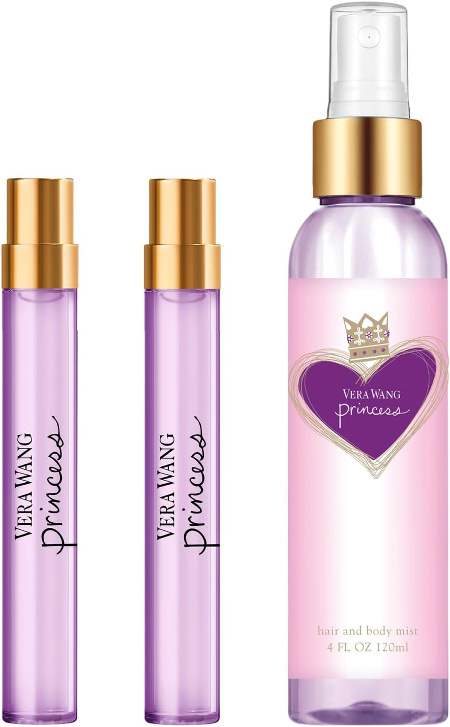 Vera Wang Princess Eau De Toilette and Body Mist for Women Trio Gift Set, Fruity-Floral Perfume, 2X10Ml and 118Ml image number 1