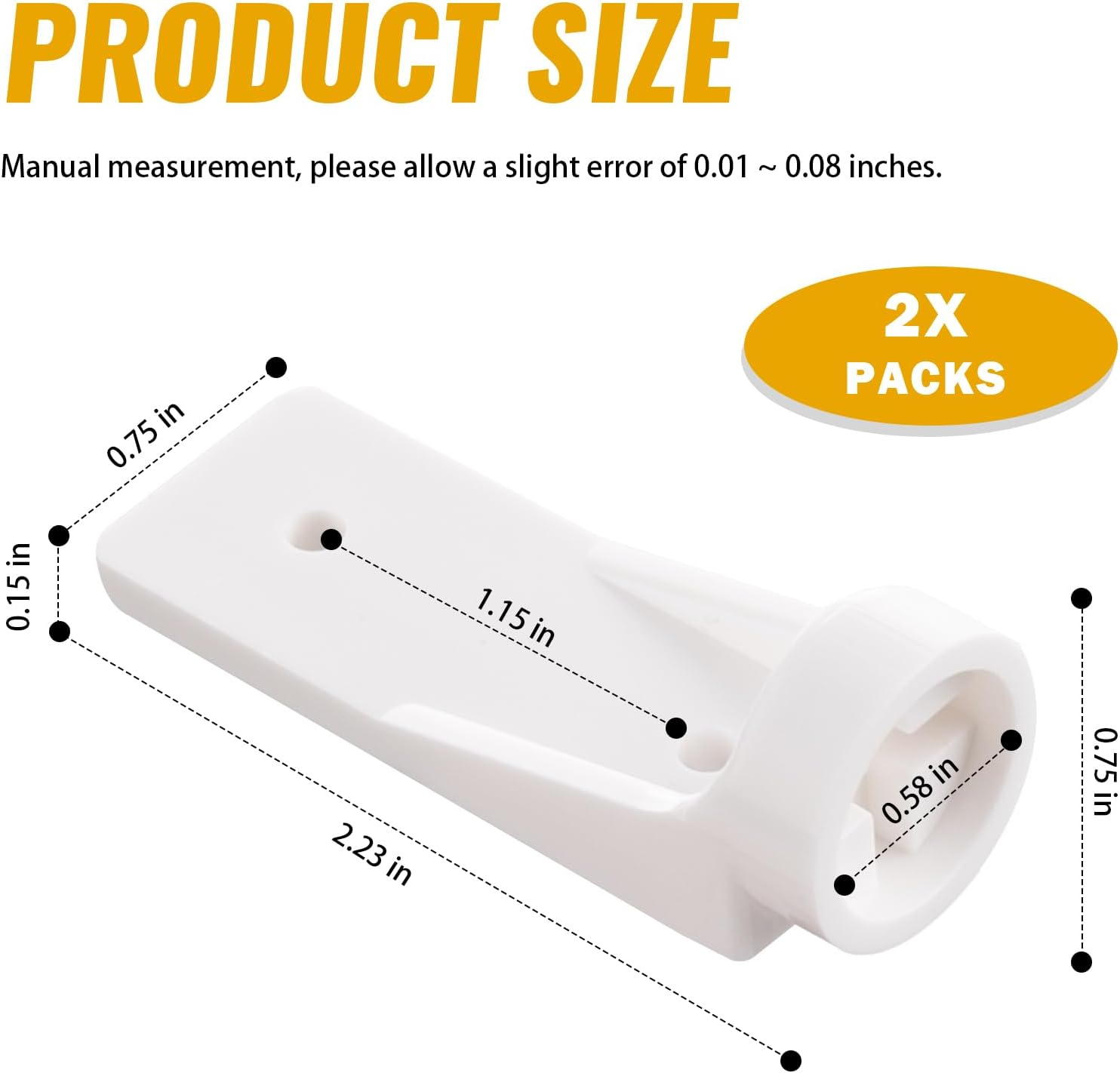 Freezer Door Hinge Plate for Dometic Refrigerator, 2002244008 Ensure Freezer Door Functions Properly, Suitable for Dometic/Electrolux & Other Rv/Camper/Trailer 2 & 3- Way Refrigerator (2 Pack) image number 3