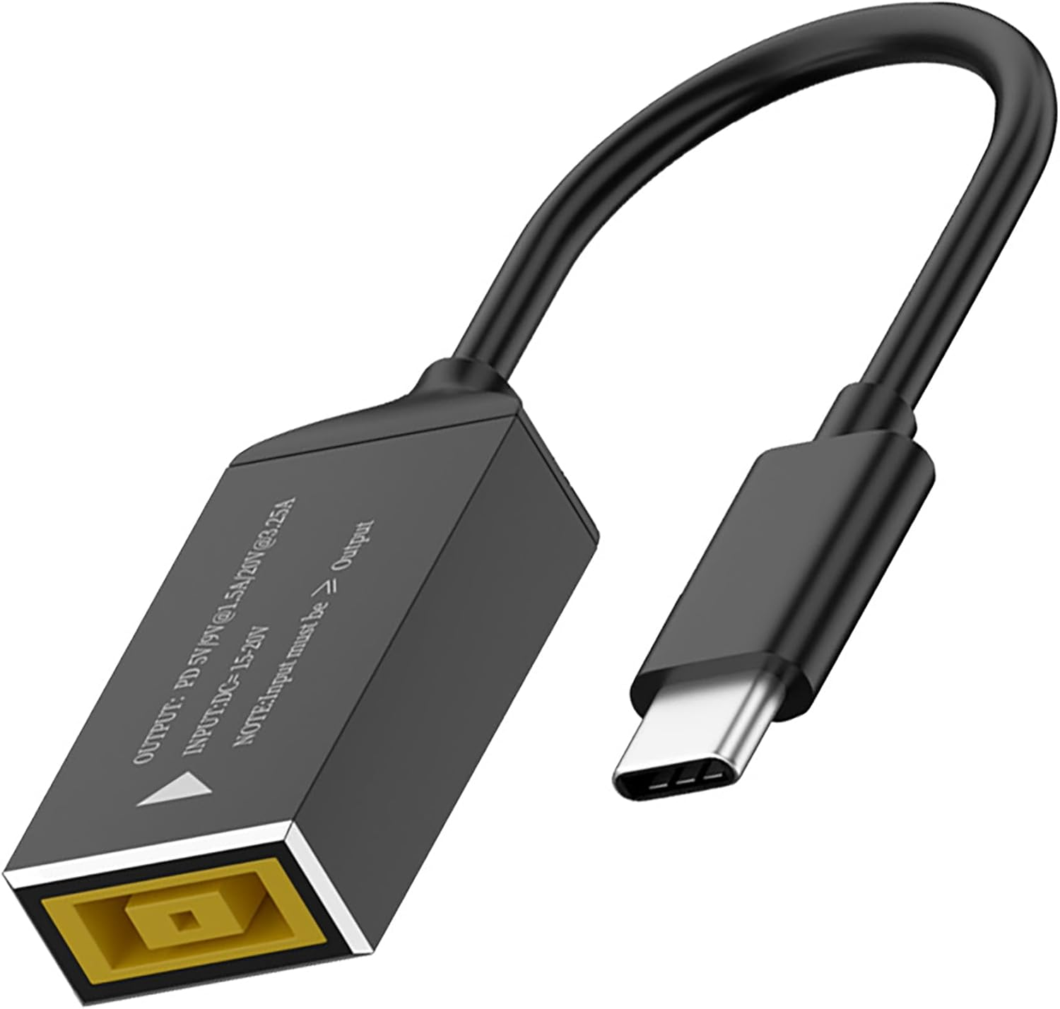 Tunghey DC Slim Tip Female Input to USB C PD Male Power Charging Cable,For Thinkpad Rectangle Mouth Power Adaptor to USB Type-C PD Output 5V/9V/20V.Used to Charge Laptops. image number 5