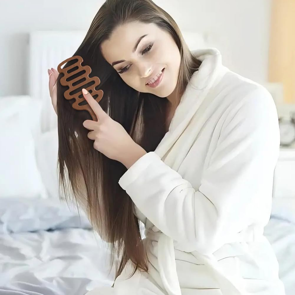 Cithway Volumen+ Brush with Bristles, Hair Brush, Boar Bristles, Brush for Curls, Hair Brush for Volume and Shine, round Brush for Blow Drying, Styling Brush for All Hair Types, Pack of 2 image number 1