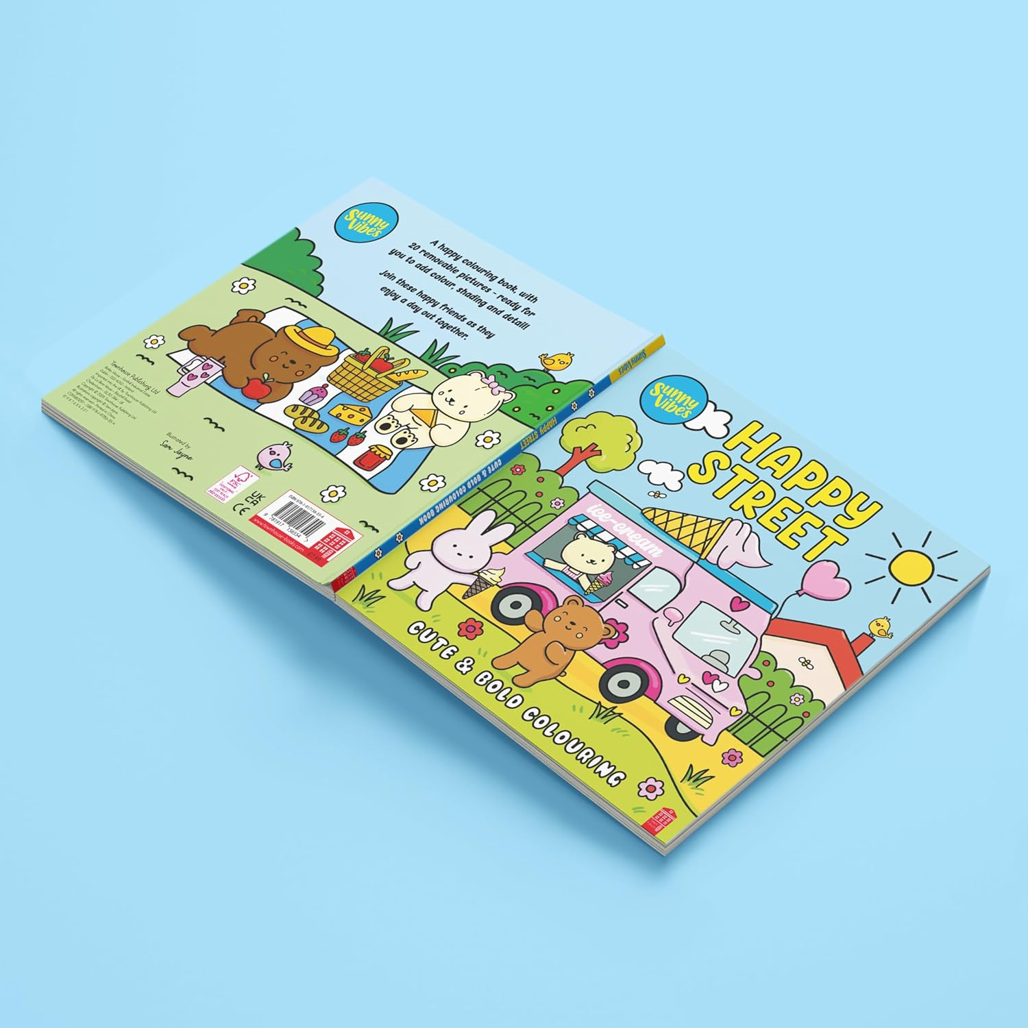 Colouring Book Sunny Day Happy Street &ndash; Simple and Bold Colouring Book with Gatefold & Thick Paper &ndash; Art Activity for Kids Ages 3&ndash;6: 2 image number 3