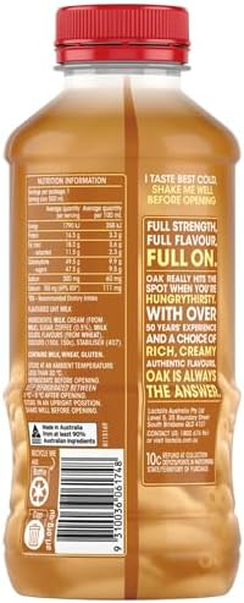Oak Iced Coffee Flavoured Milk 500 Ml (Pack of 6)