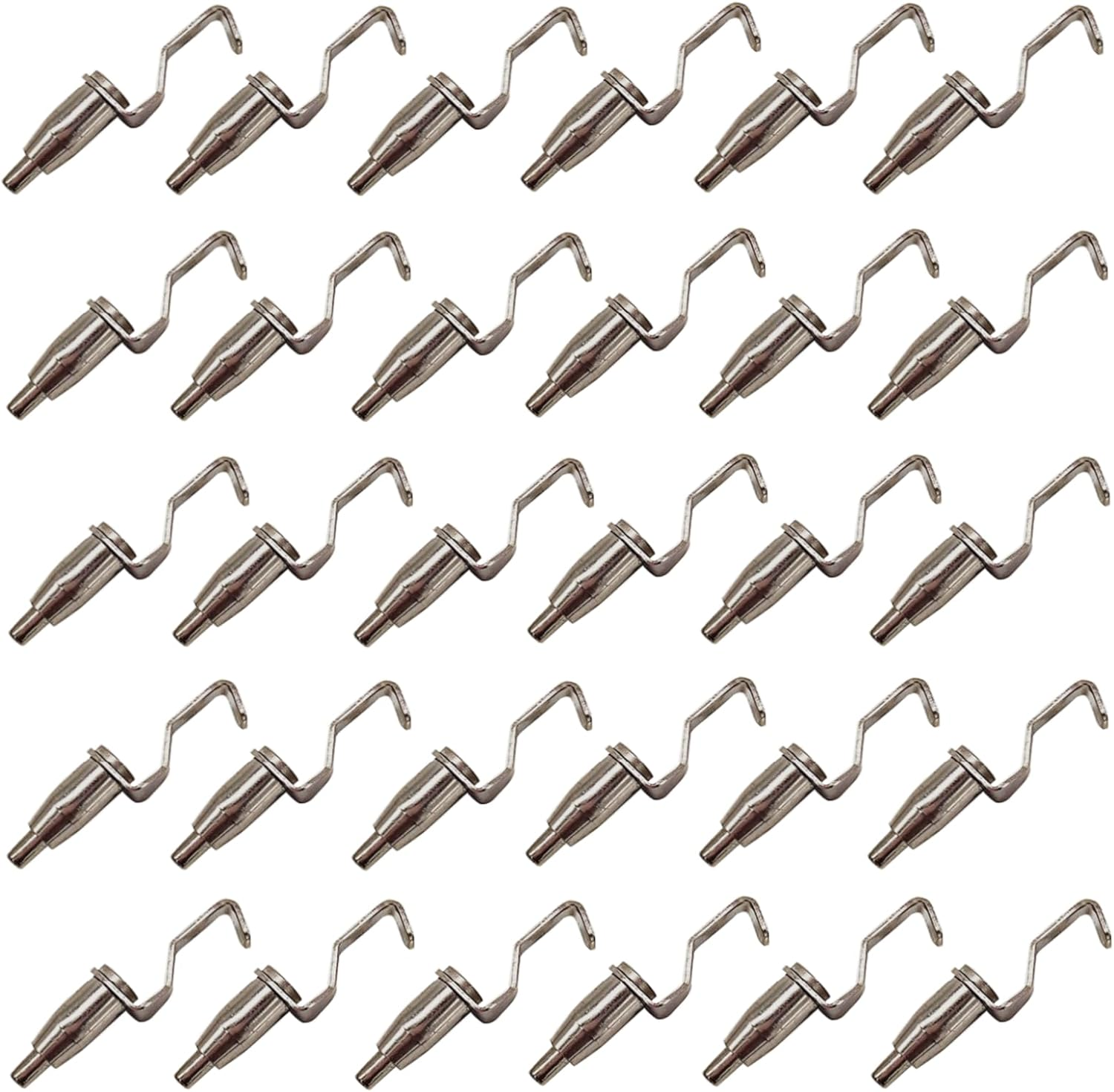 HAN SHENG 18 Pcs Adjustable Metal Art Gallery Display Wire Rope Hanger Hooks Picture Rail Hooks Hanger System Accessories for 1Mm-2Mm Wire Rope image number 1