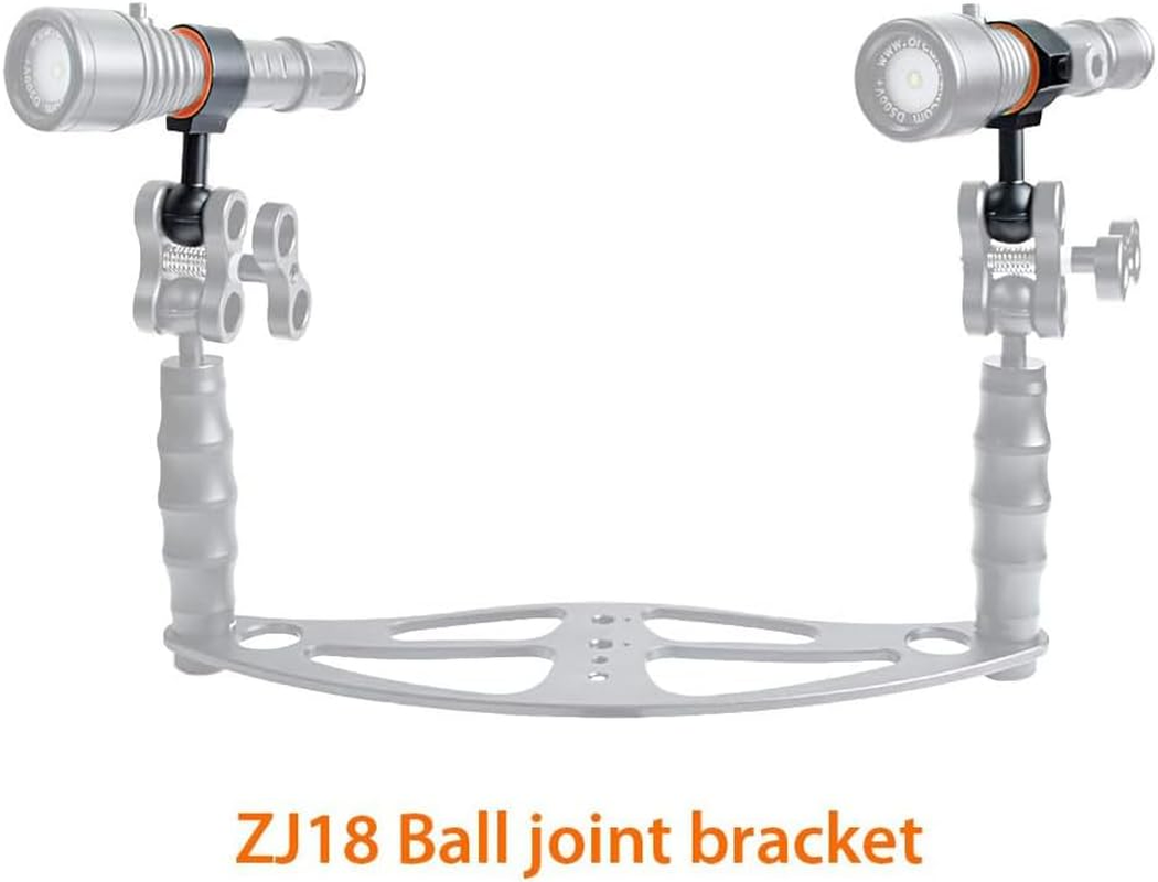 ORCATORCH ZJ18 New Universal Ball Joint Bracket Diving Torch Photography Video Lights Arm Buoyancy Fill Light Lamp Holder image number 3