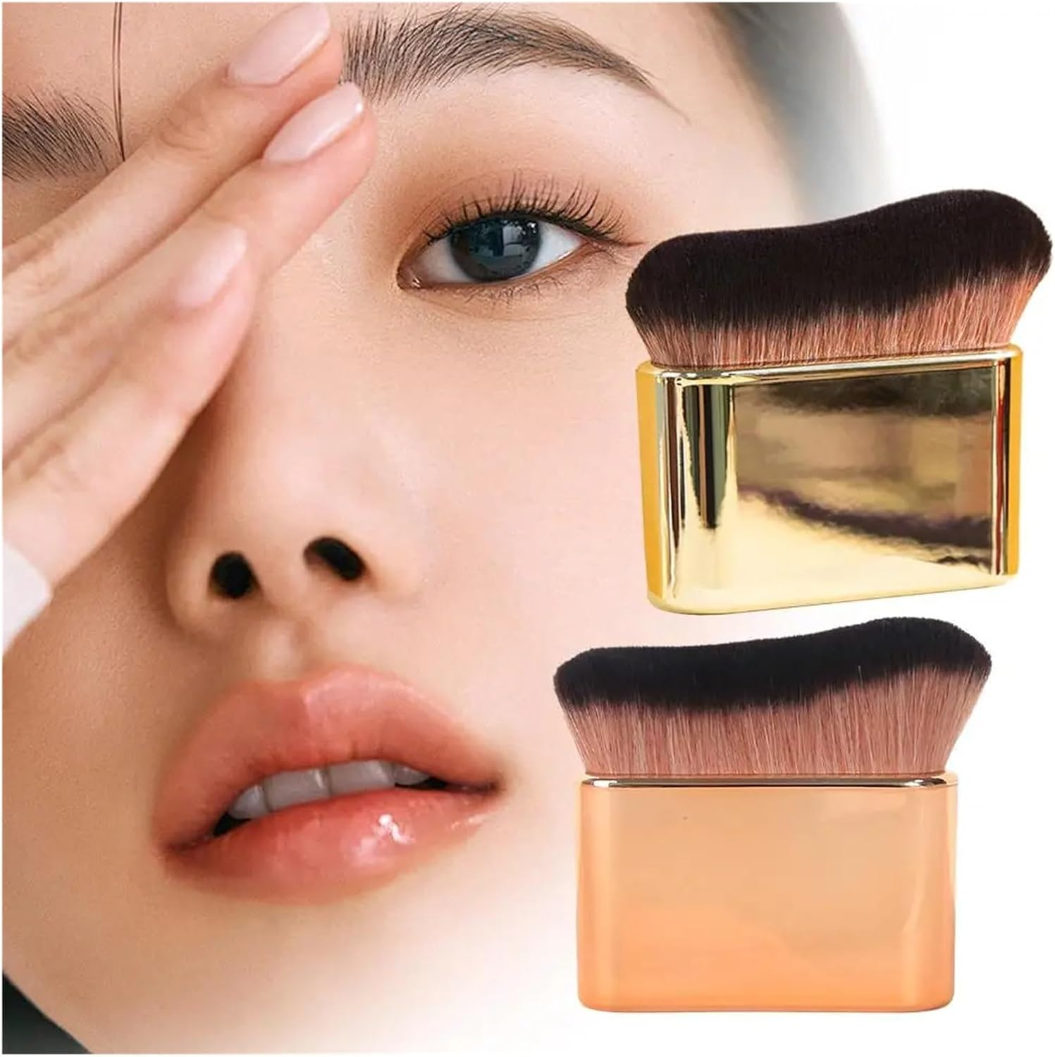 Self Tan Brush &ndash; Foundation, Body & Contour Applicator &ndash; Blending & Bronzer Brush for Lotion, Self Tanner, Sunscreen & Shimmer (1Pc)(A)