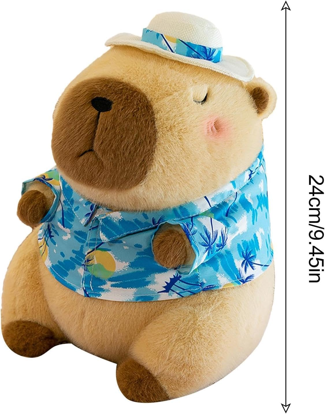 Cute Capybara Plush with Blue Shirt - Capybara Plush Doll Throw Pillow for Boys, Girls, Kids, Adults - Party, Birthday, Christmas image number 1