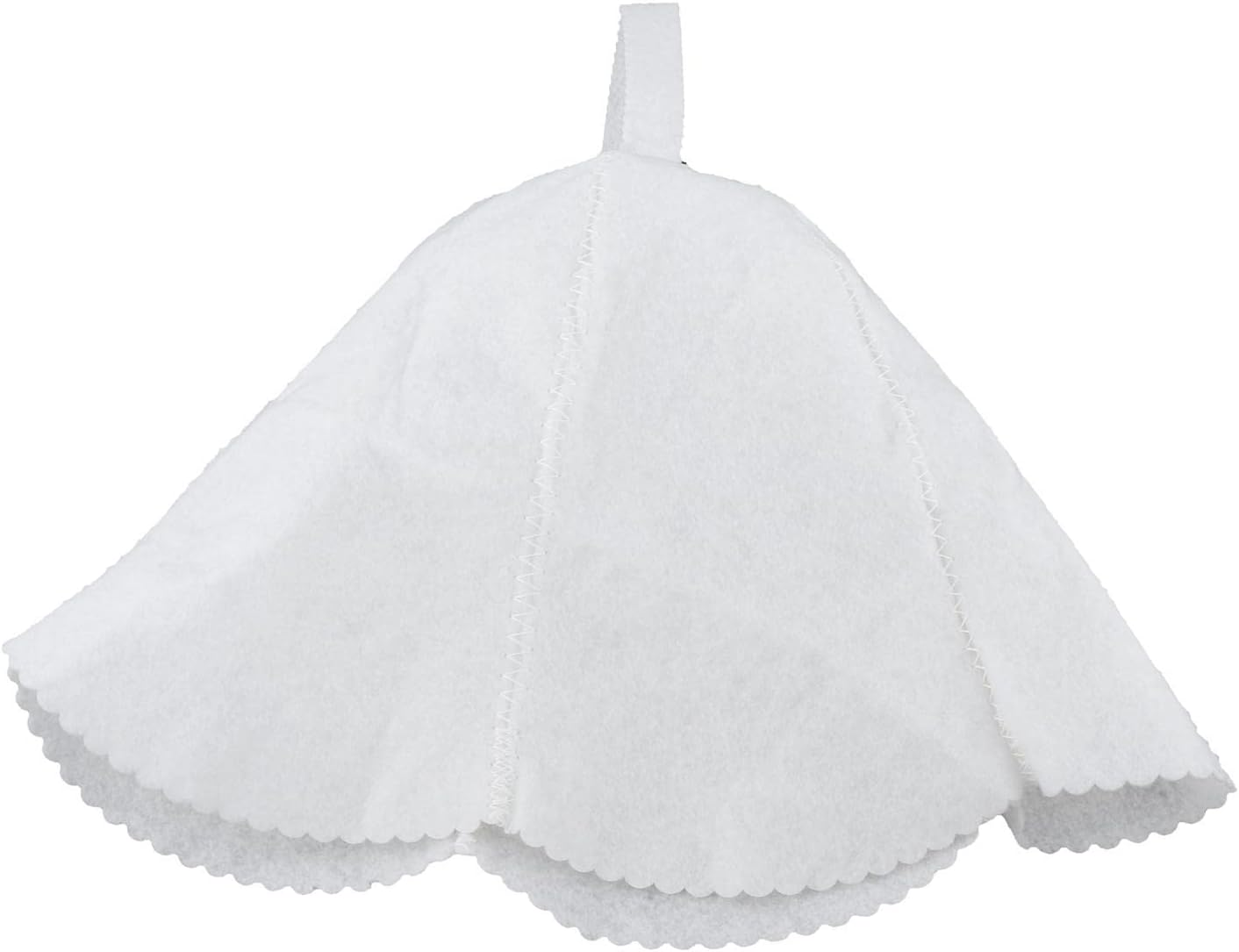 CALANDIS&reg; Sauna Cap Russian Banya Hat Baths Natural Wool Felt Outdoor Spa Bath White image number 1