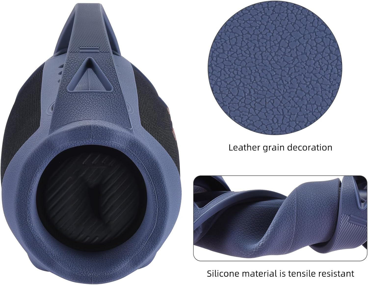 JOYSOG Xtreme 4 Silicone Case, Portable Carrying Cover for JBL Xtreme 4 Bluetooth Speaker Protector Sleeve Travel Bag (Blue) image number 4