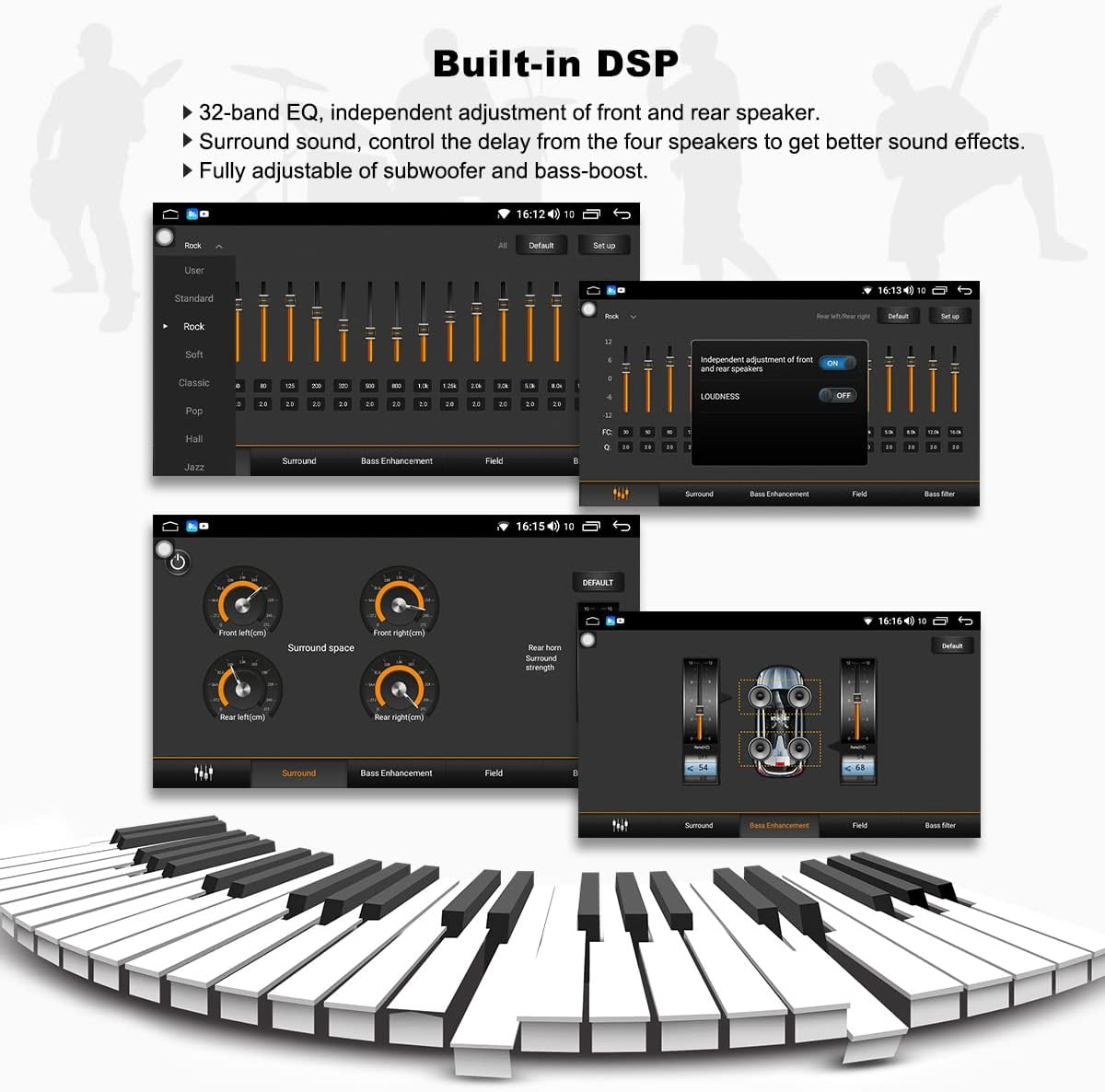 JOYING Android Car Stereo 8 Inch Double Din Android 10 Car Radio 6GB+128GB Octa Core Auto Head Unit with 1280 X 800 Full Touch Screen Support Android Auto/Bluetooth 5.1/Fast Boot/Wifi/Back-Up Camera image number 4