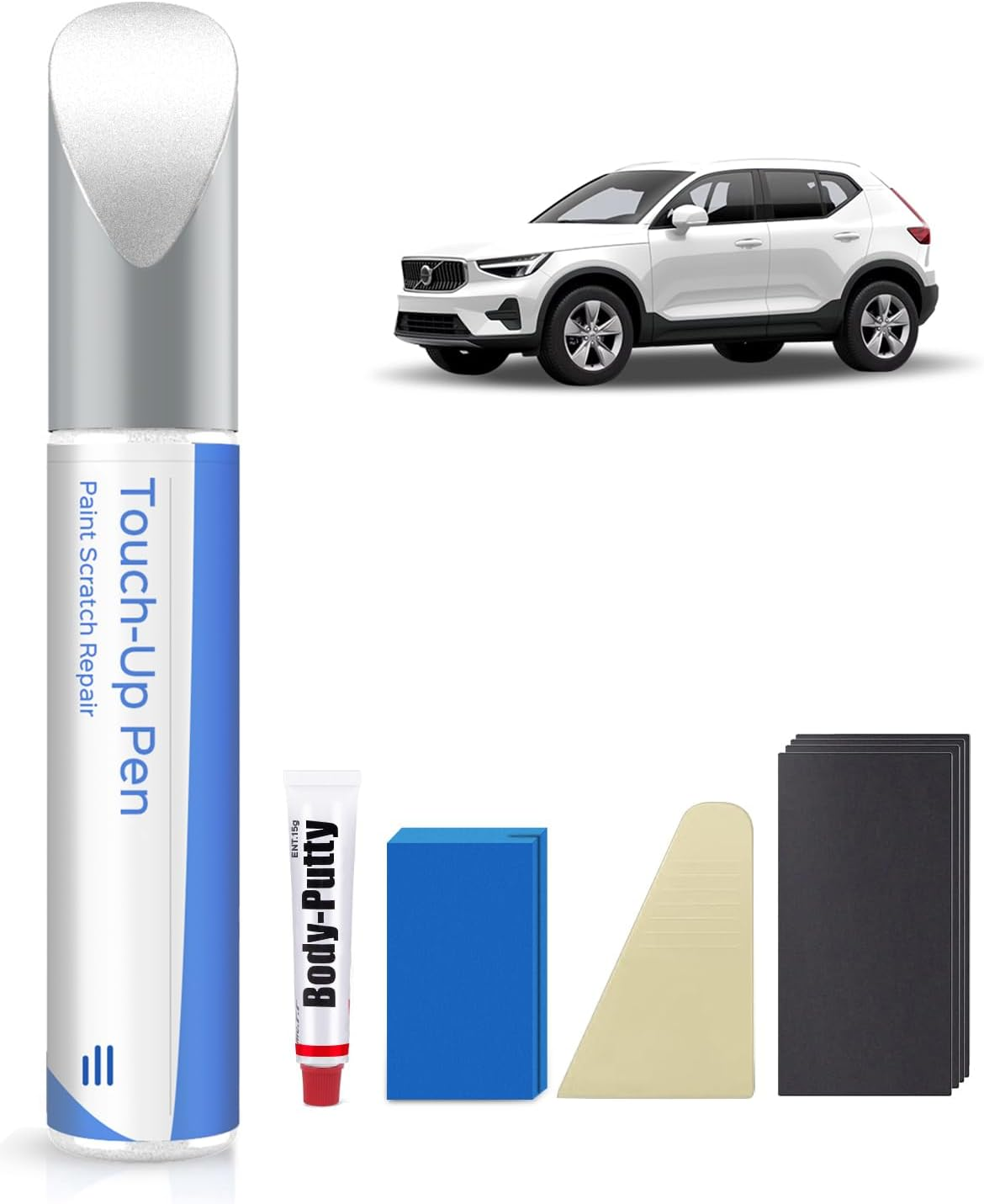 Crystal White Pearl Tricoat(707) Touch up Paint Repair Kit Compatible with Volvo - DIY Kit Exactly Matches Chips and Nicks