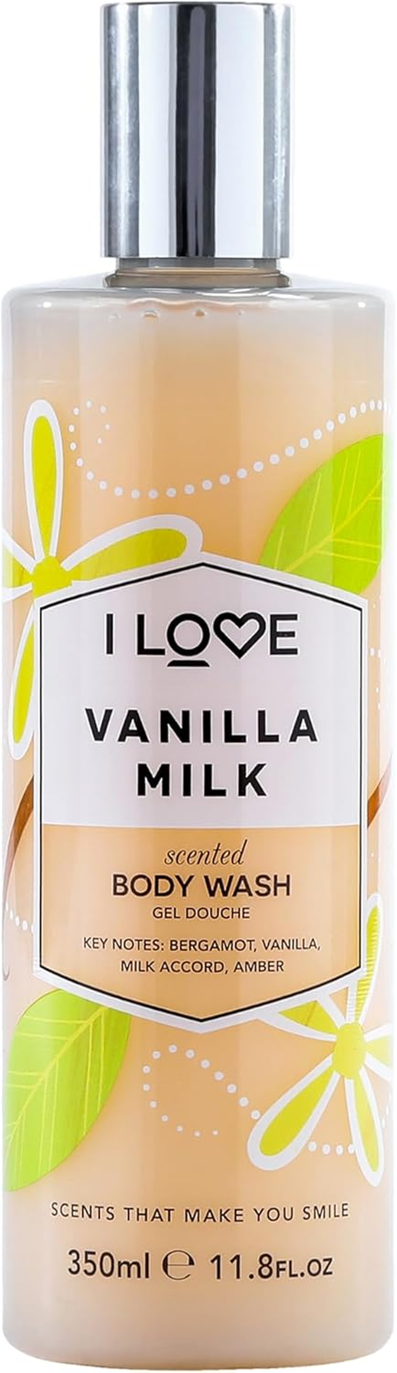 I Love Signature Vanilla Milk Rich & Creamy Body Wash with Natural Fruit Extracts, Body Wash for Women, Silky Smooth Finish 12.17 Fl Oz