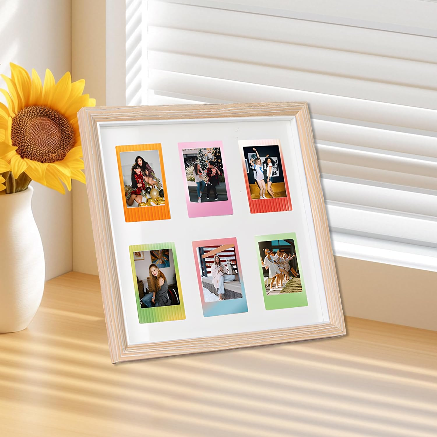 30Pcs Instant Photo Frame Stickers for Instax Mini, Colorful Photo Instant Films Frame Sticker, DIY Scrapbook Sticker for Scrapbooking, Journaling, Photo Albums image number 2