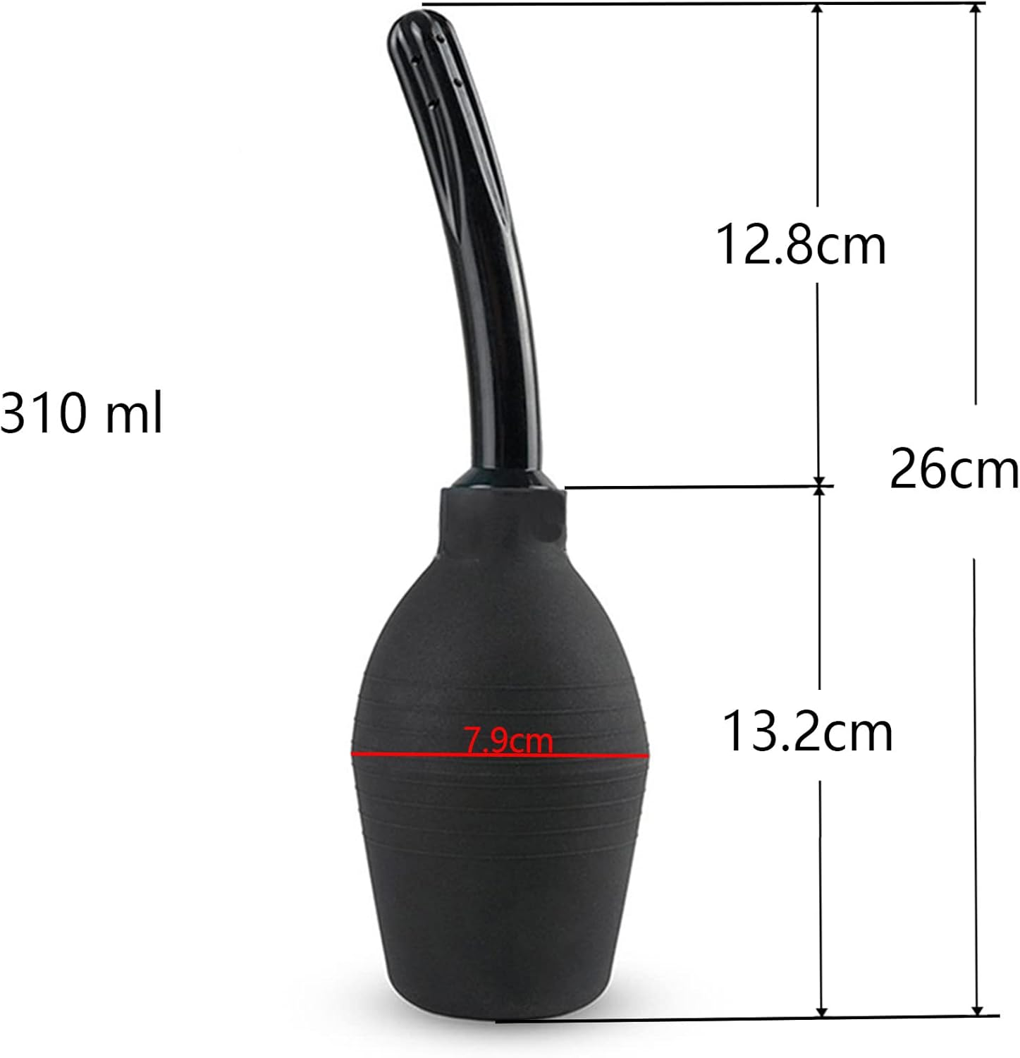Douche Enema Bulb Vaginal Douche Enema Cleaner for Women&rsquo;S or Man&rsquo;S Health -For Water or Coffee Colon Cleansing, Detox and Constipation (Black, 10.4 Ounce) image number 4