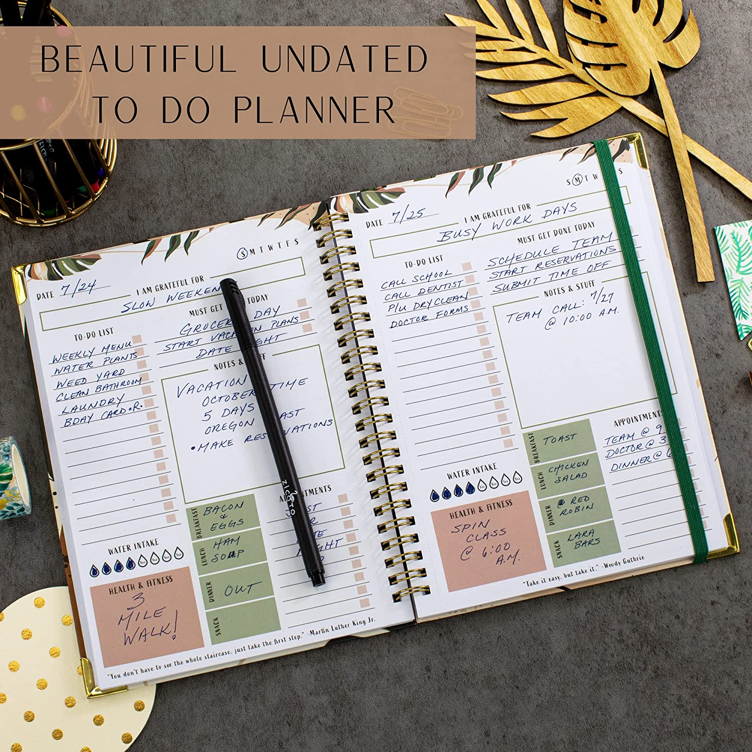 Simplified to Do List Notebook - Aesthetic Daily Planner to Easily Organize Your Tasks and Boost Productivity - Stylish Undated Planner and School or Office Supplies for Women image number 4