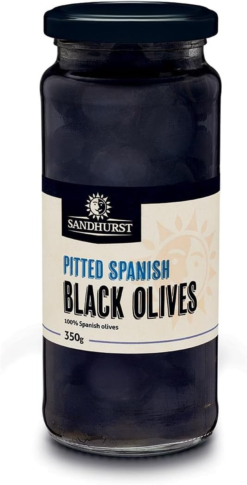 Sandhurst Pitted Black Olives, 350 G