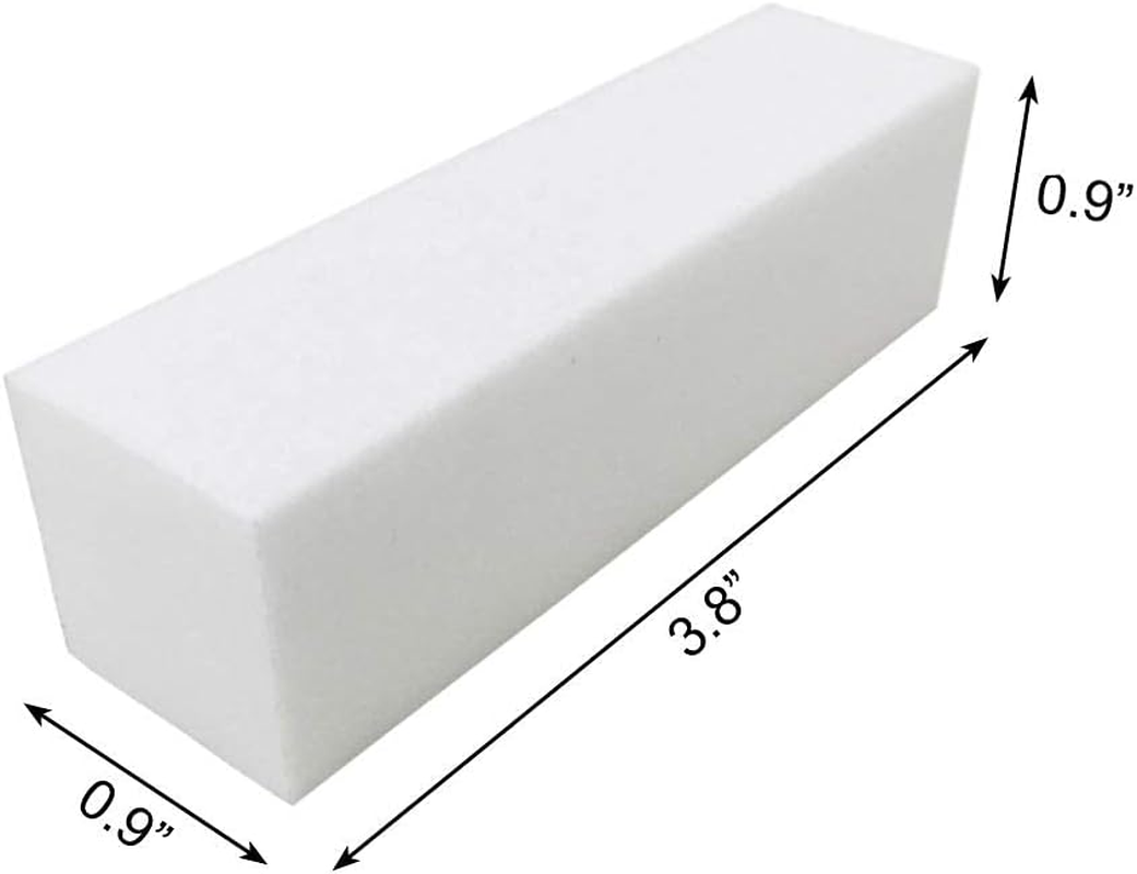Blingkingdom 10Pcs White Nail Buffer Blocks 4 Way Professional Nail Files and Buffer Nail Sanding Tools for Gel Natural Acrylic Nails image number 3